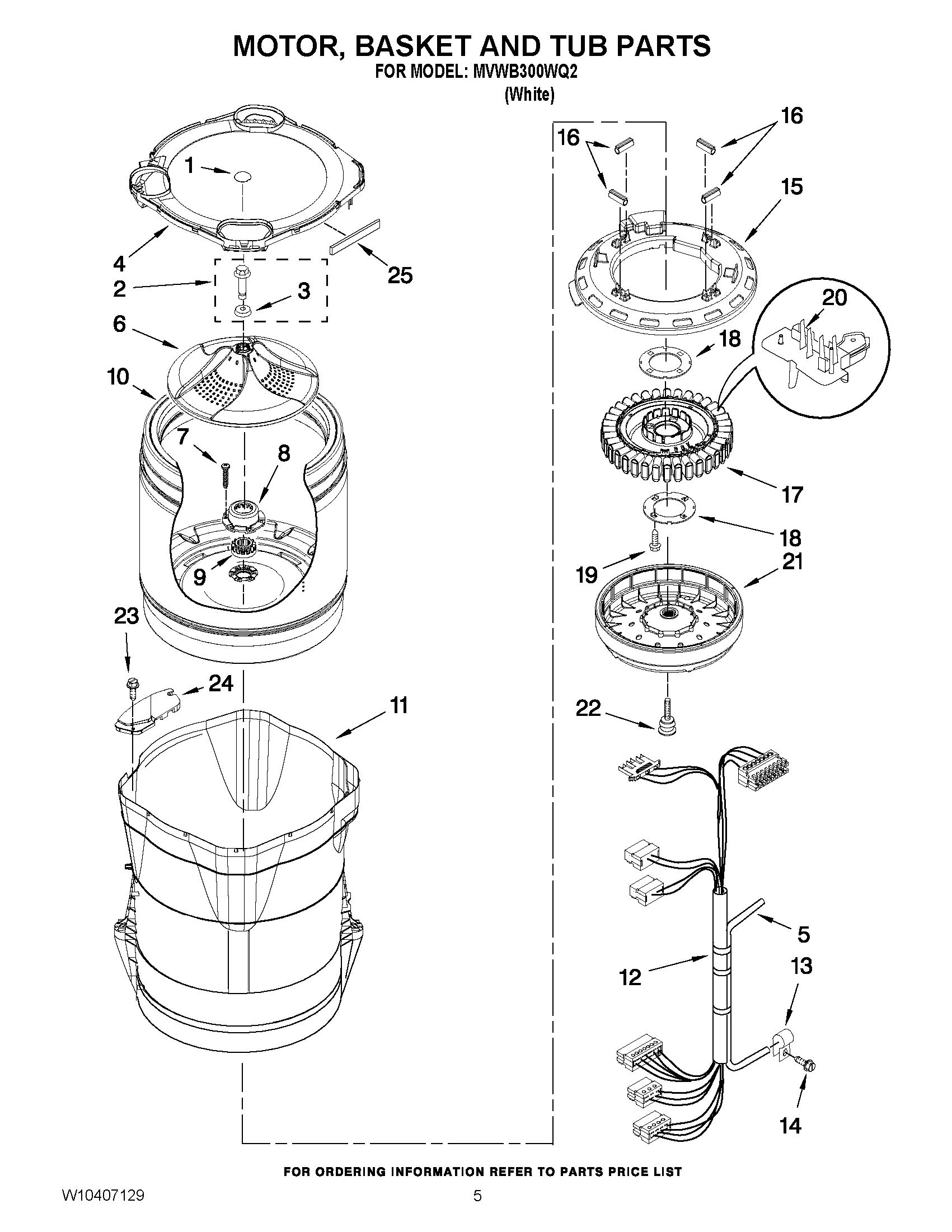 03 - MOTOR, BASKET AND TUB PARTS