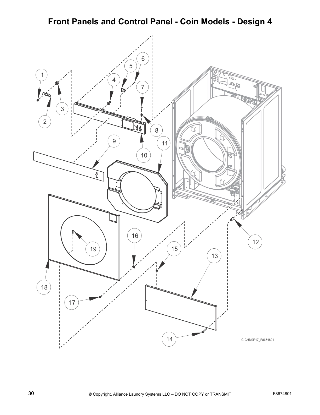 Front Panels and Control Panel - Coin Models - Design 4