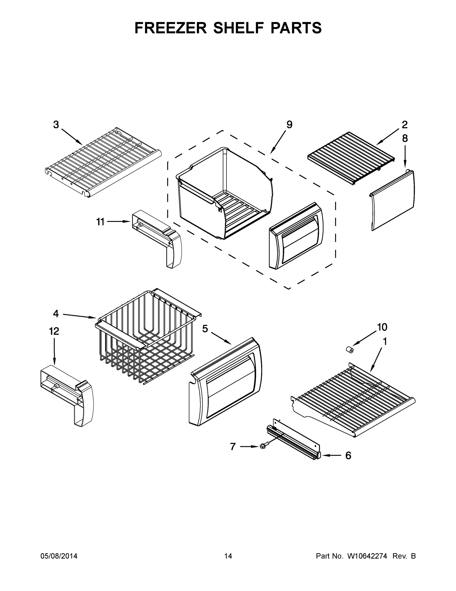 08 - FREEZER SHELF PARTS