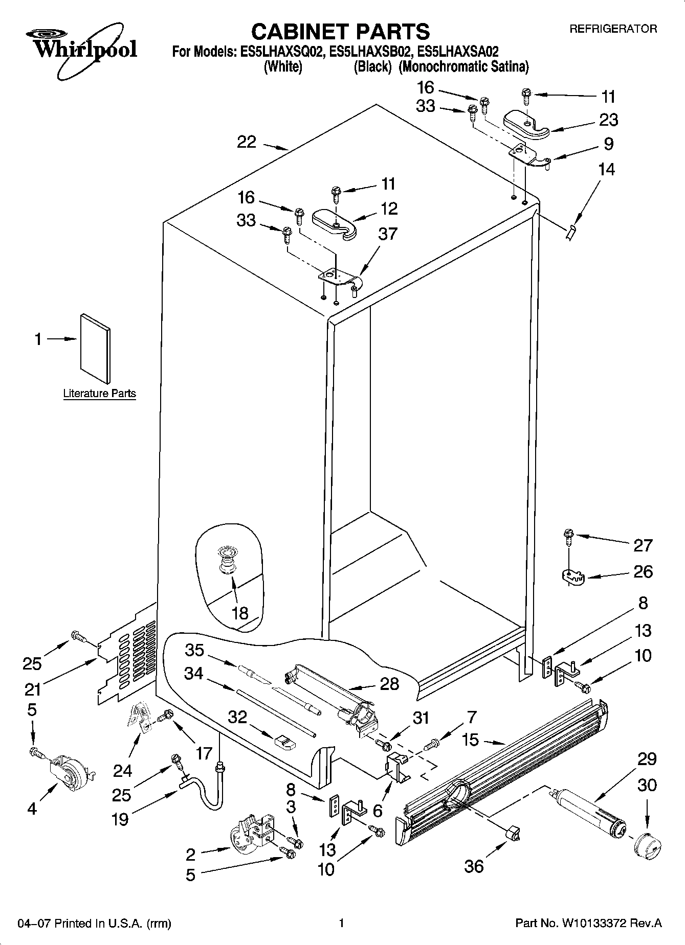 01 - CABINET PARTS