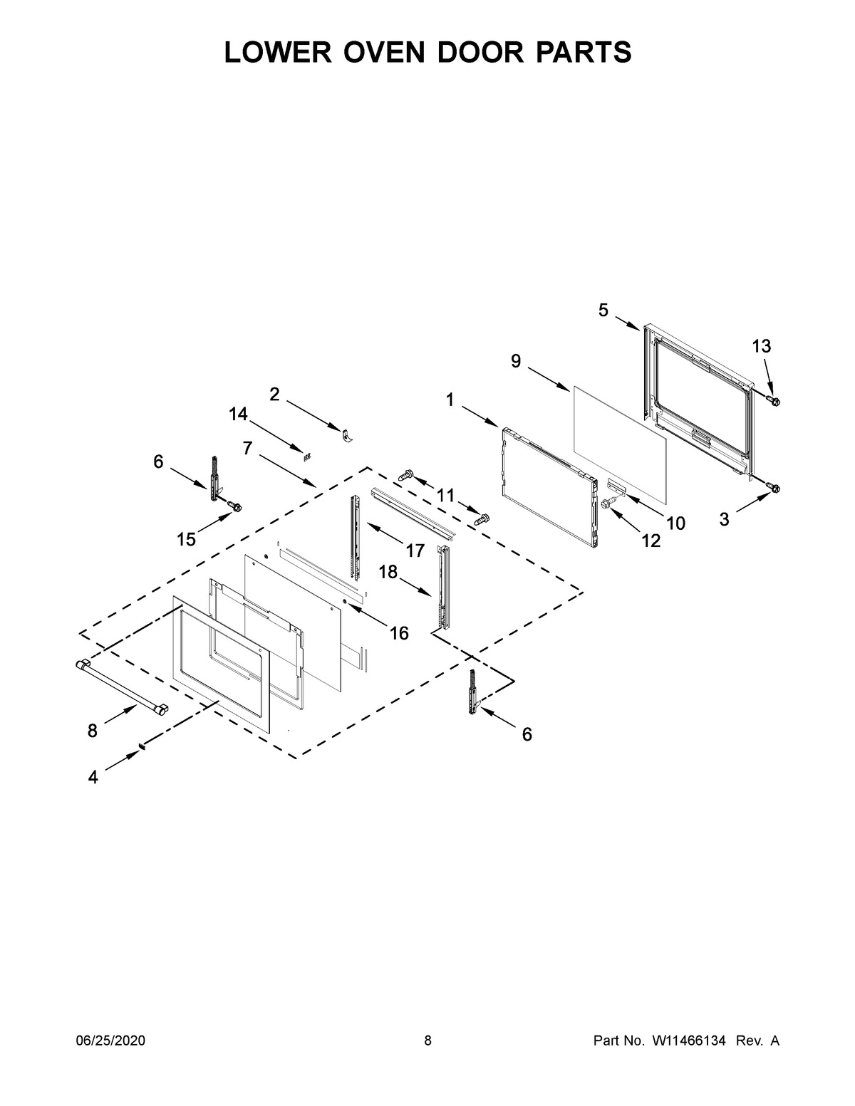 05 - LOWER OVEN DOOR PARTS