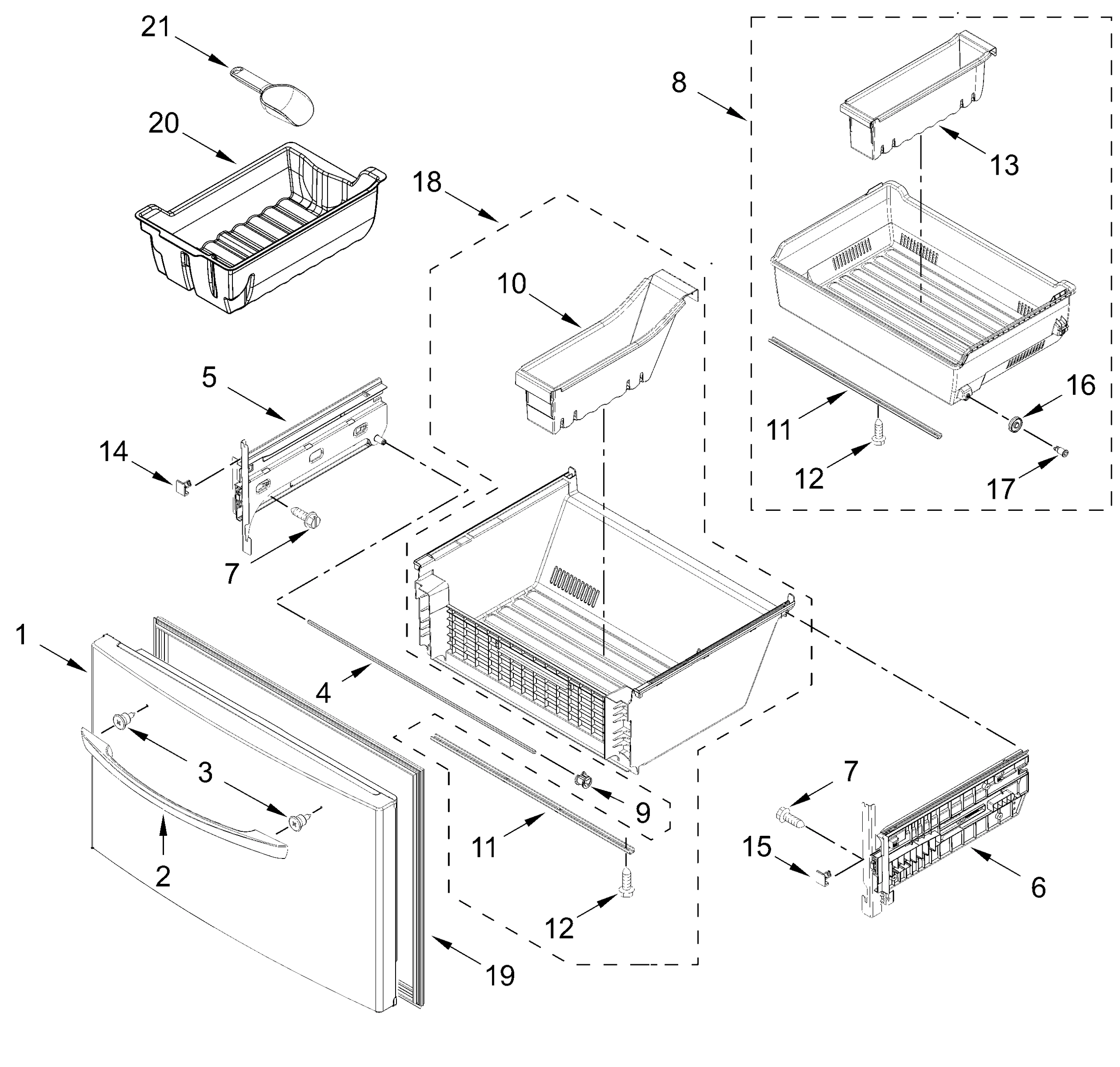 FREEZER DOOR PARTS