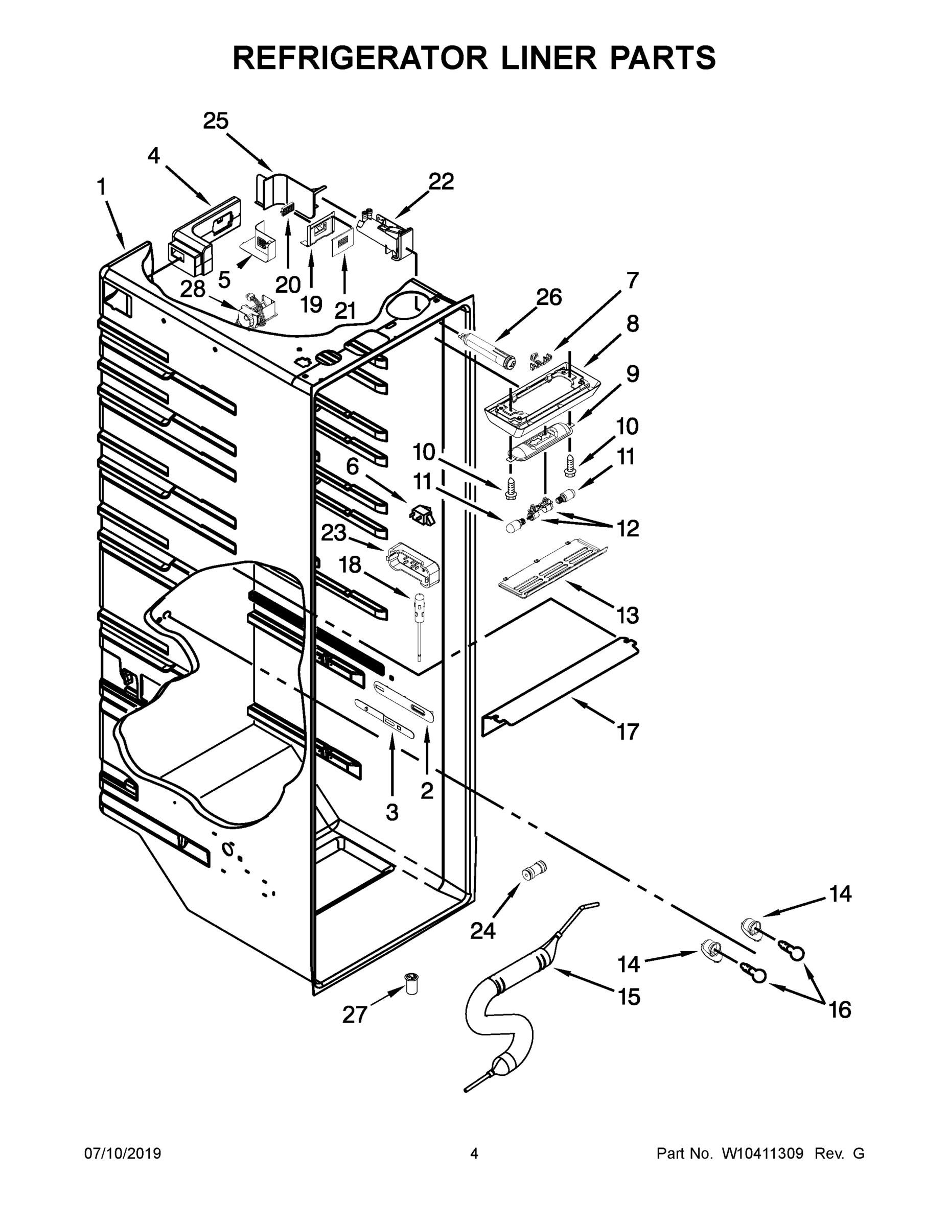03 - REFRIGERATOR LINER PARTS