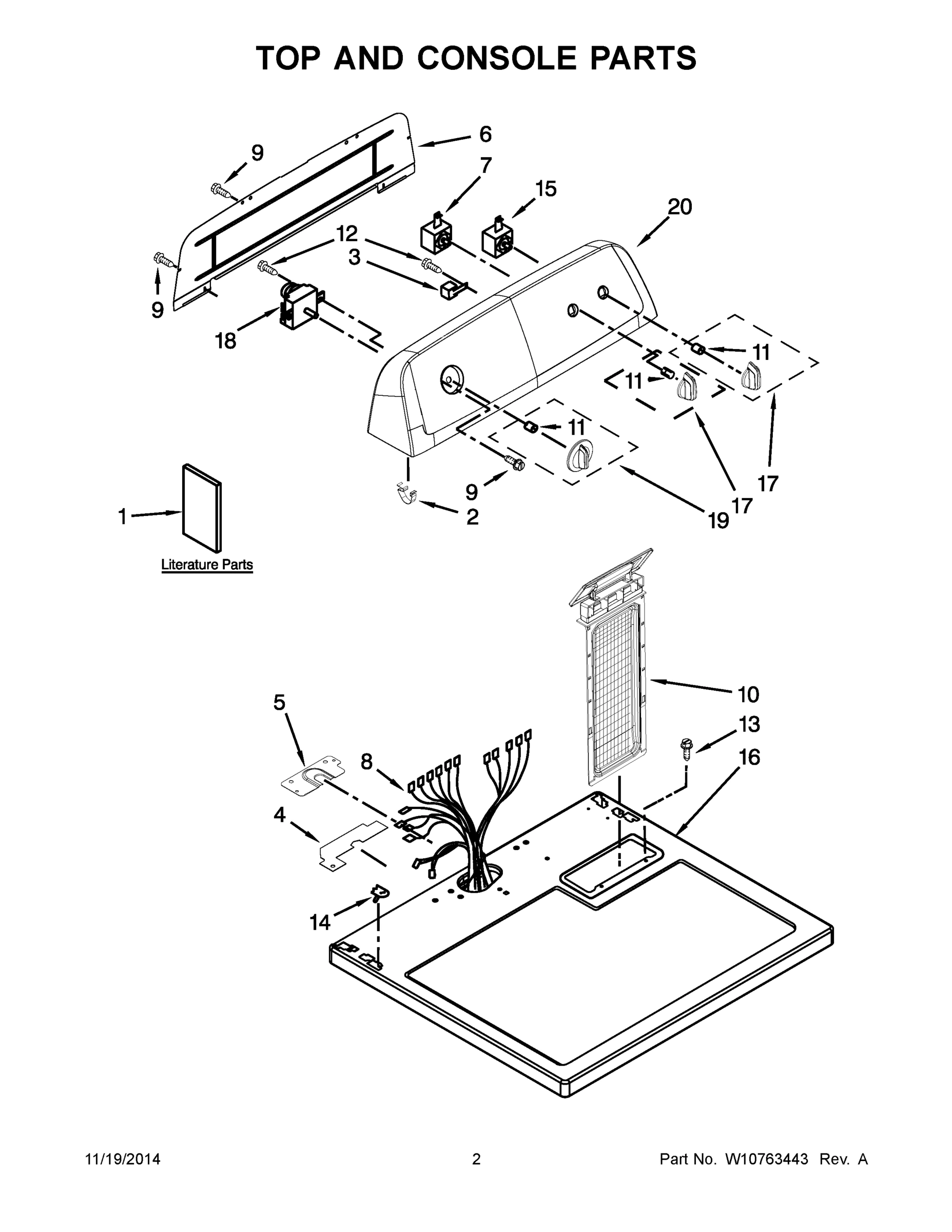 02 - TOP AND CONSOLE PARTS