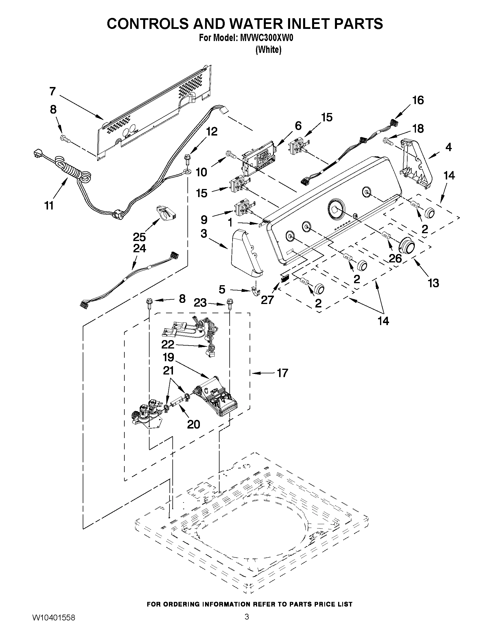 02 - CONTROLS AND WATER INLET PARTS