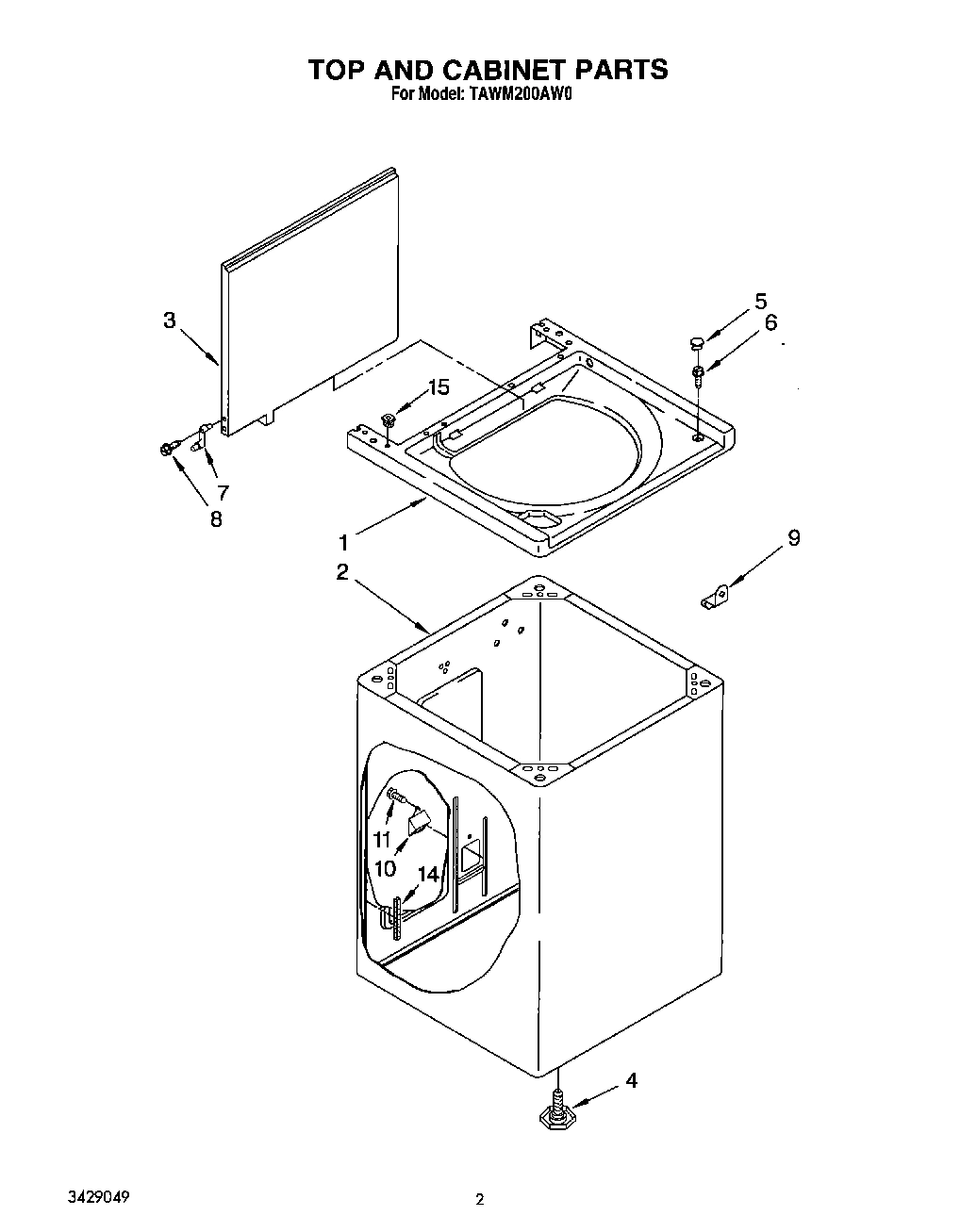02 - TOP AND CABINET, LIT/OPTIONAL