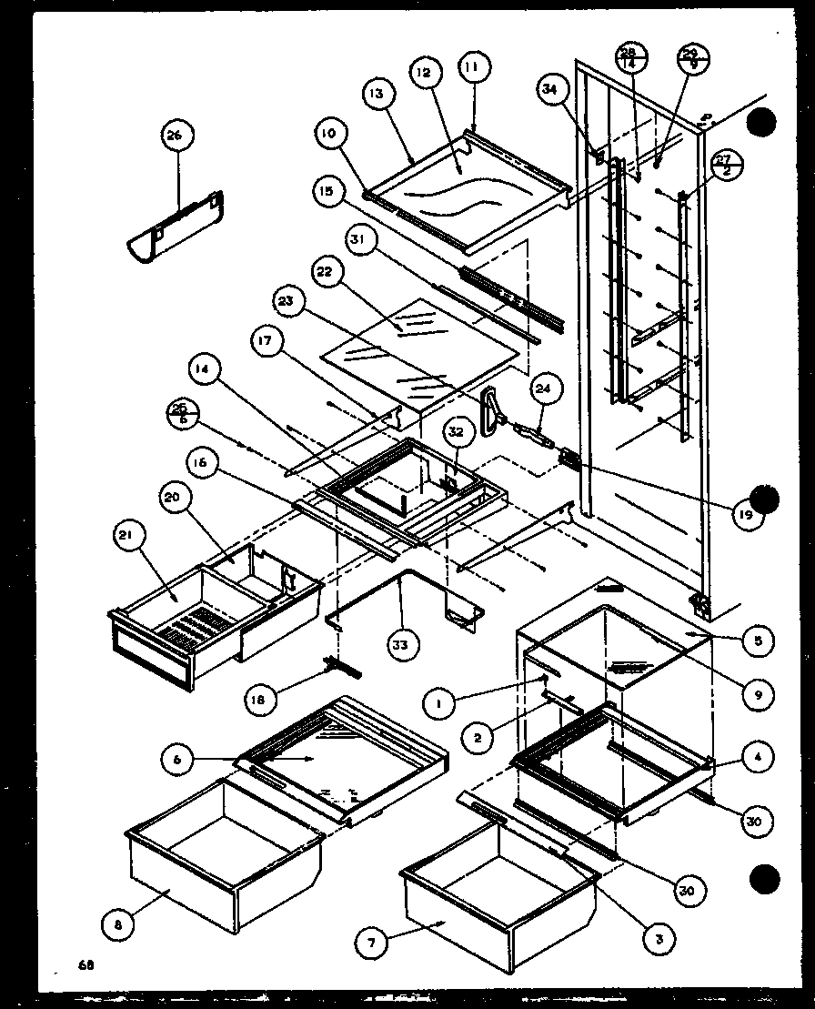 13 - REF SHELVING AND DRAWERS