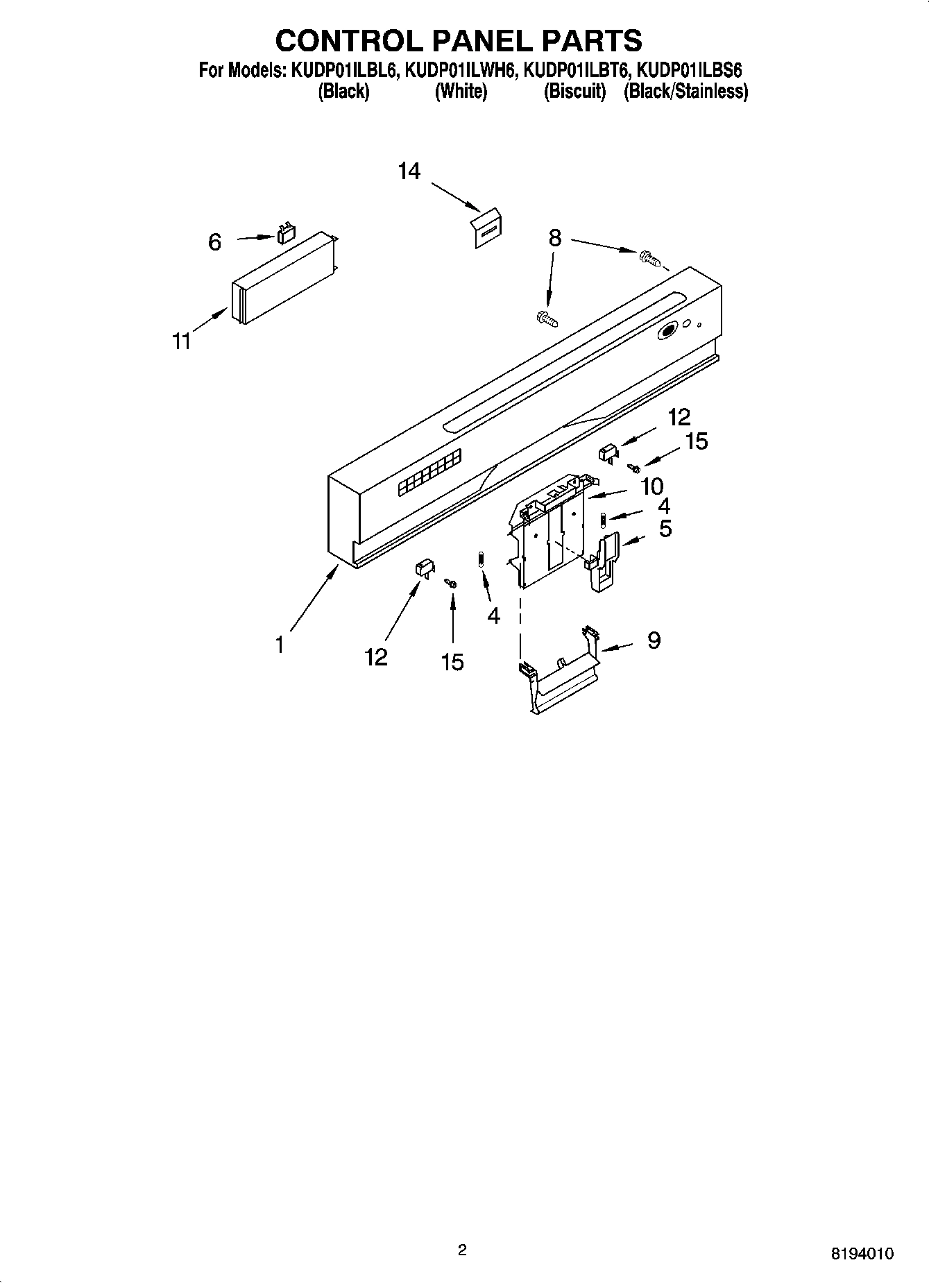 02 - CONTROL PANEL PARTS