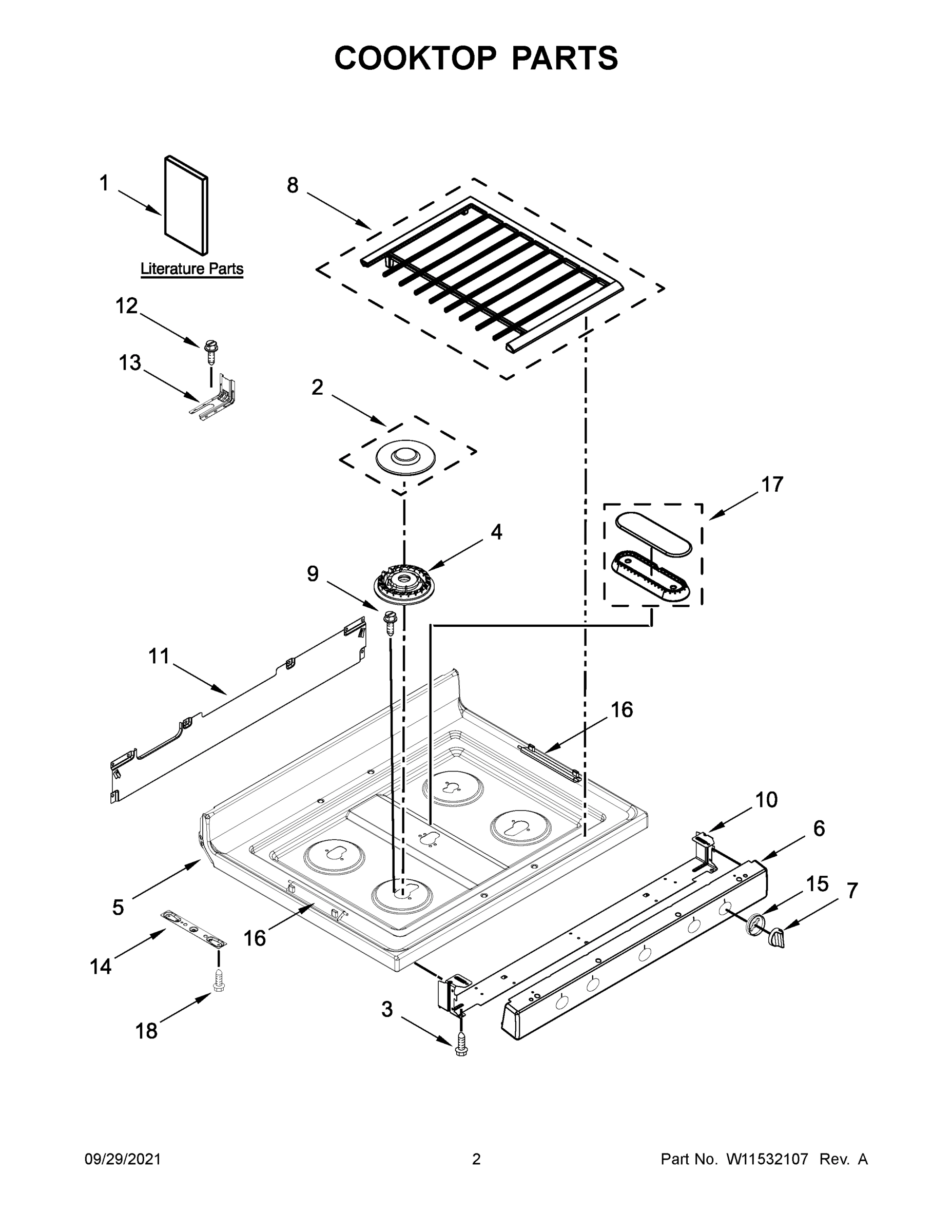 02 - COOKTOP PARTS