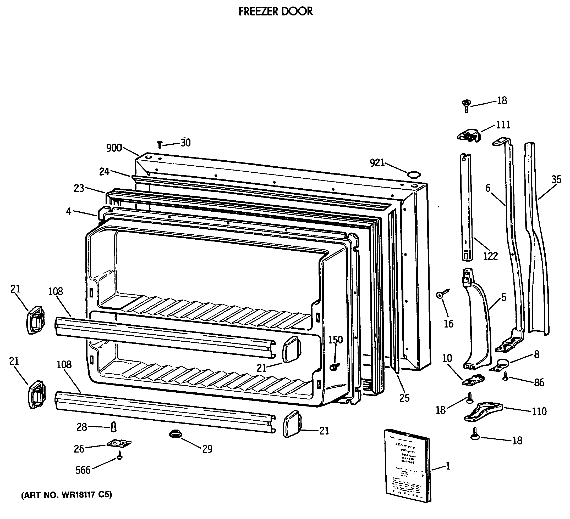 FREEZER DOOR