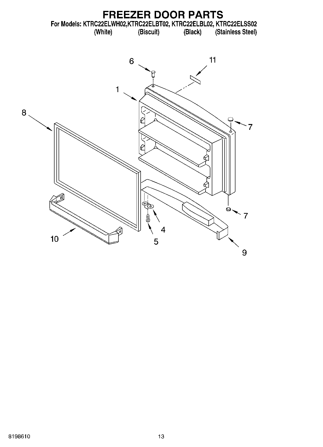 07 - FREEZER DOOR PARTS