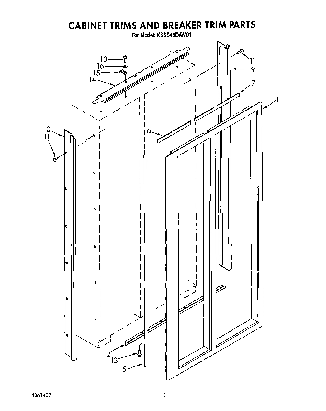 02 - CABINET TRIMS AND BREAKER TRIM