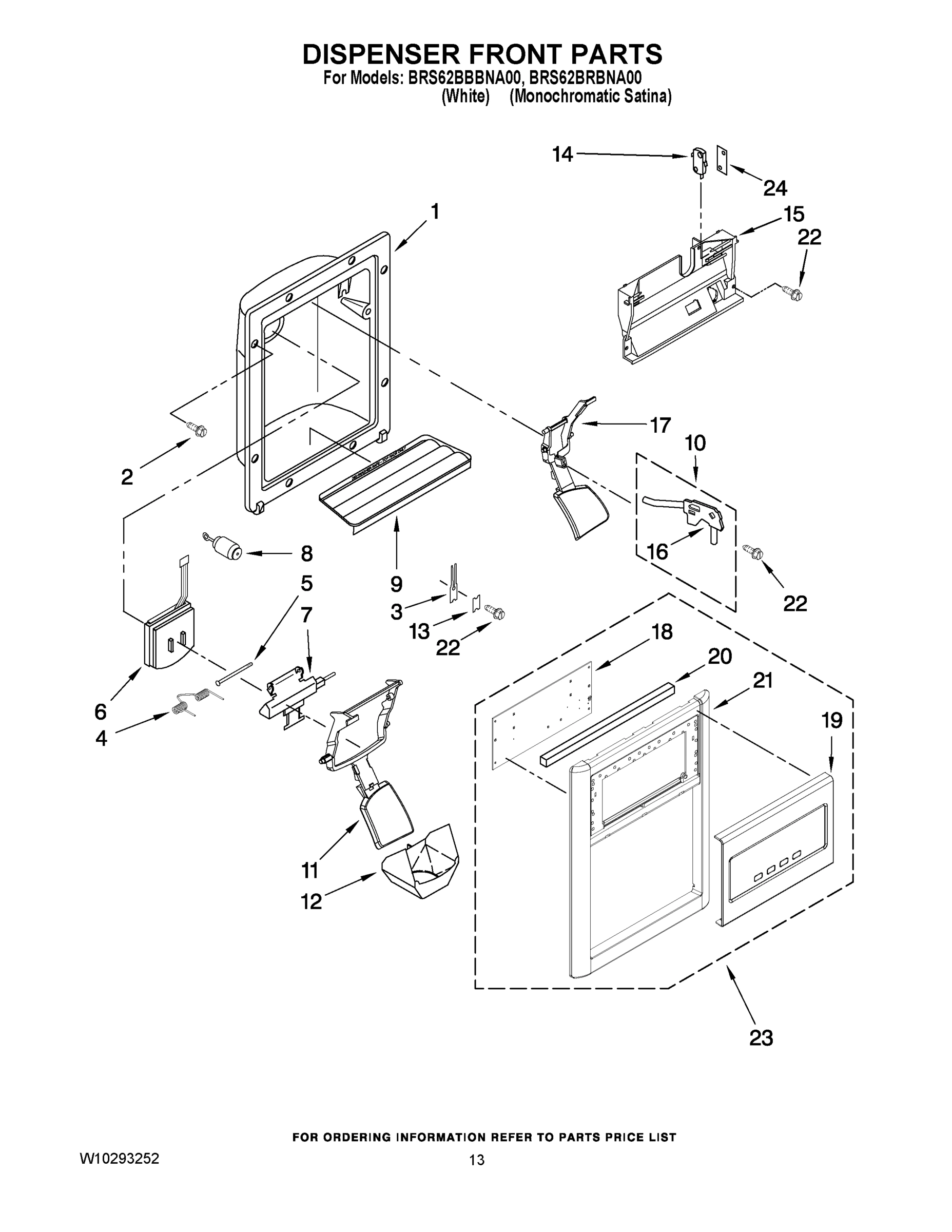 08 - DISPENSER FRONT PARTS