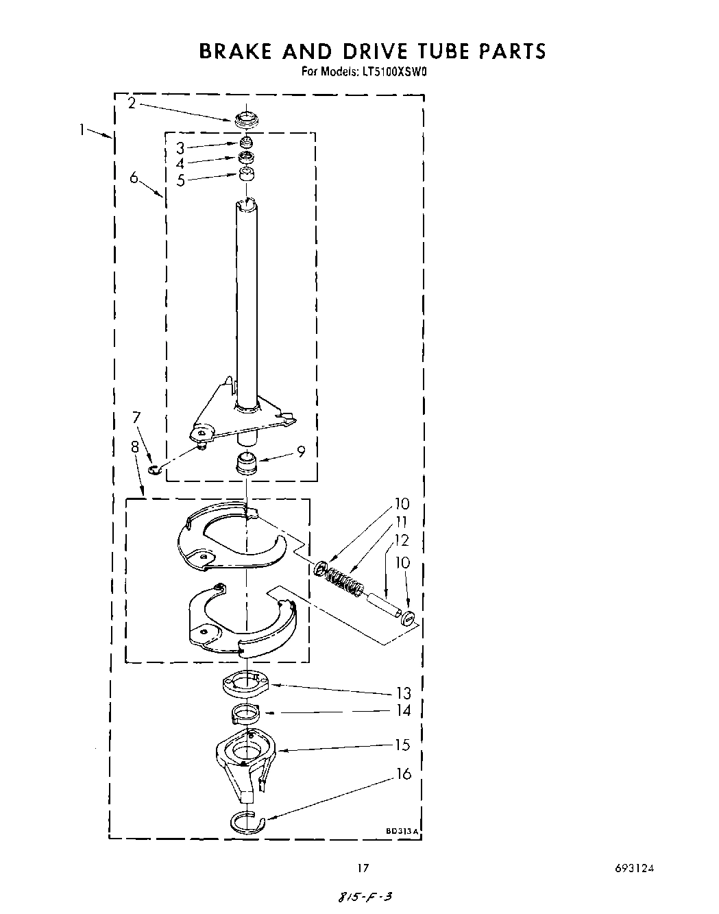 14 - BRAKE AND DRIVE TUBE