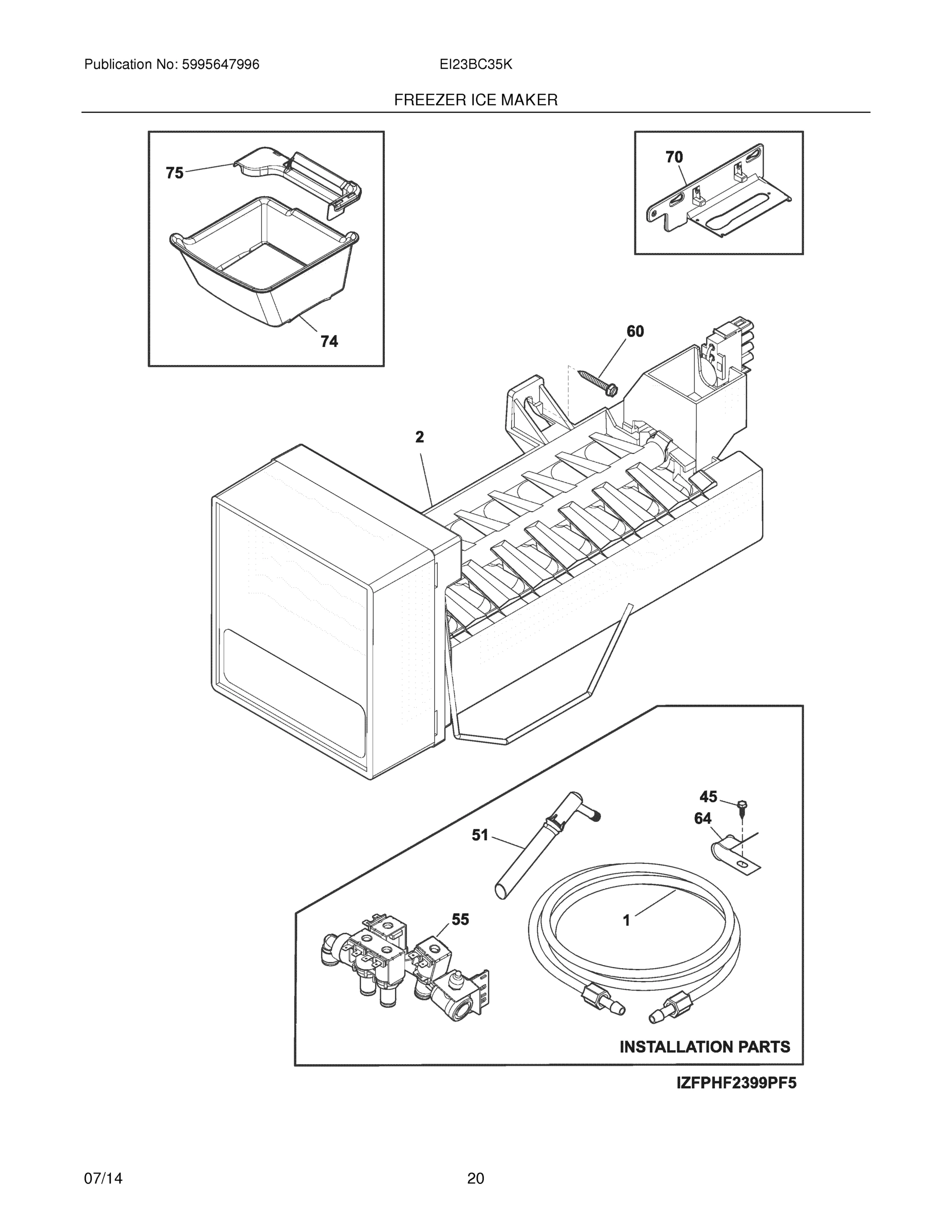 19 - FREEZER ICE MAKER