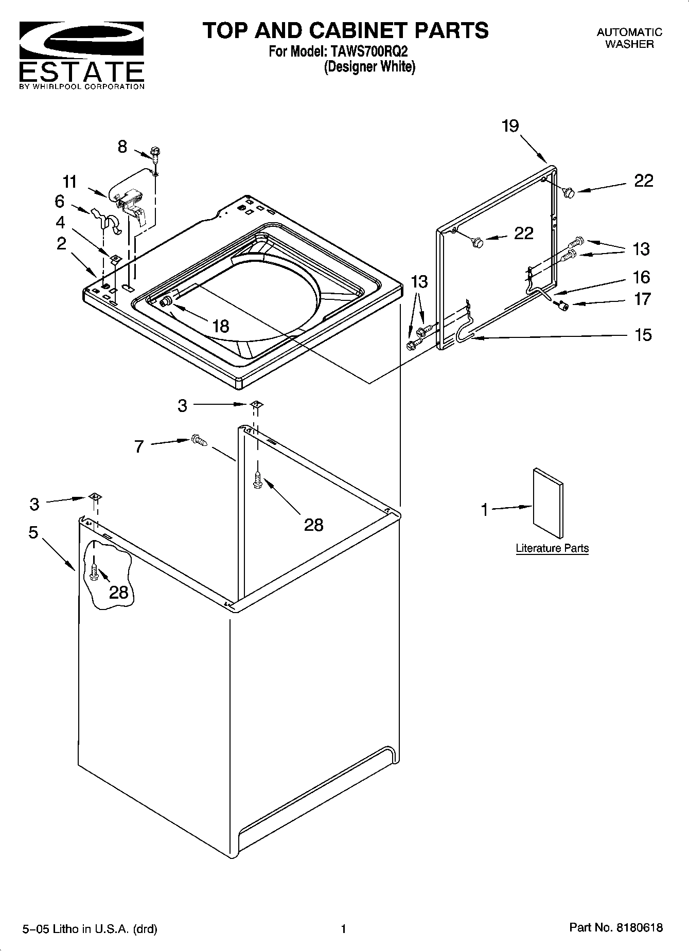 01 - TOP AND CABINET PARTS