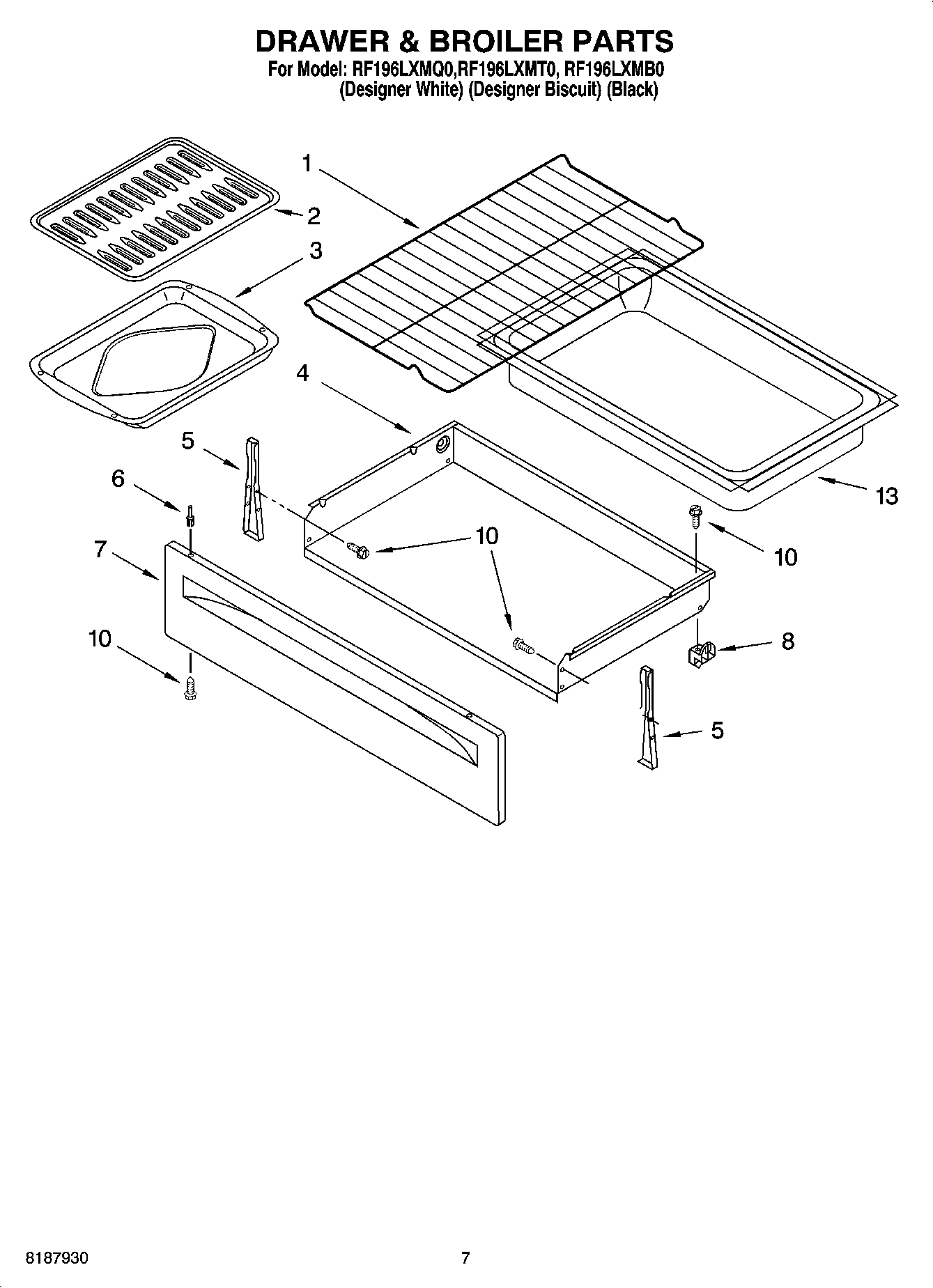 05 - DRAWER & BROILER PARTS, MISCELLANEOUS PARTS
