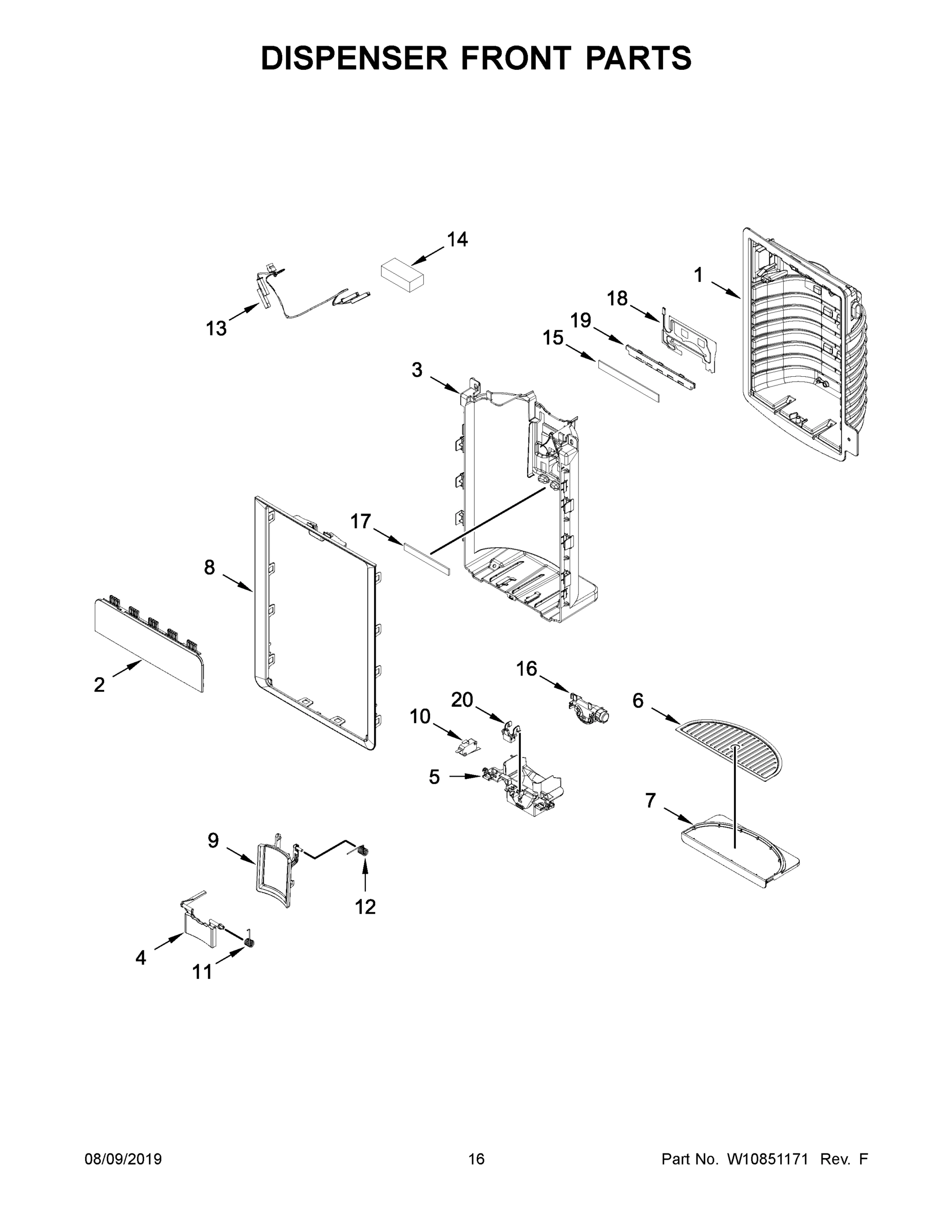 09 - DISPENSER FRONT PARTS