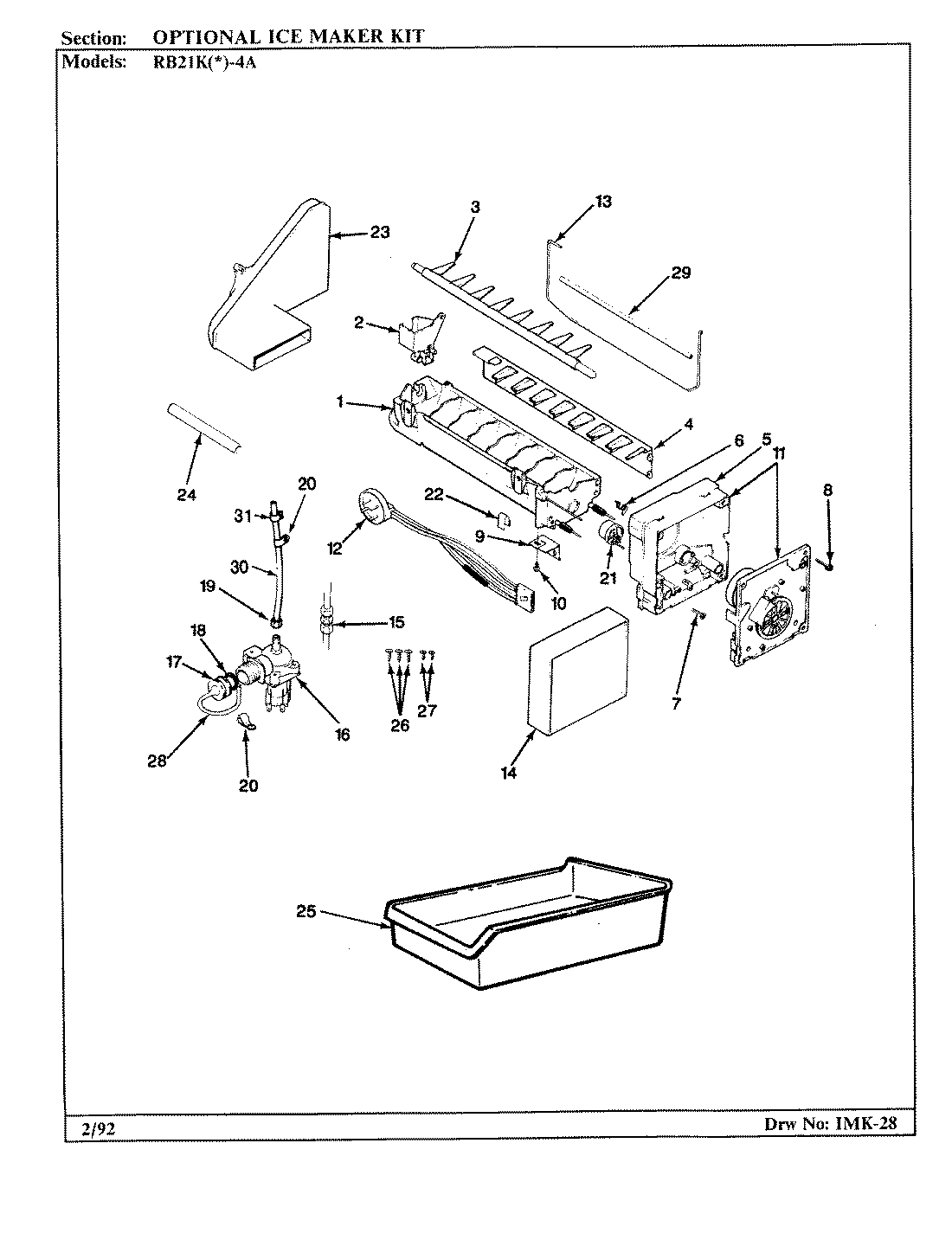 06 - OPTIONAL ICE MAKER KIT