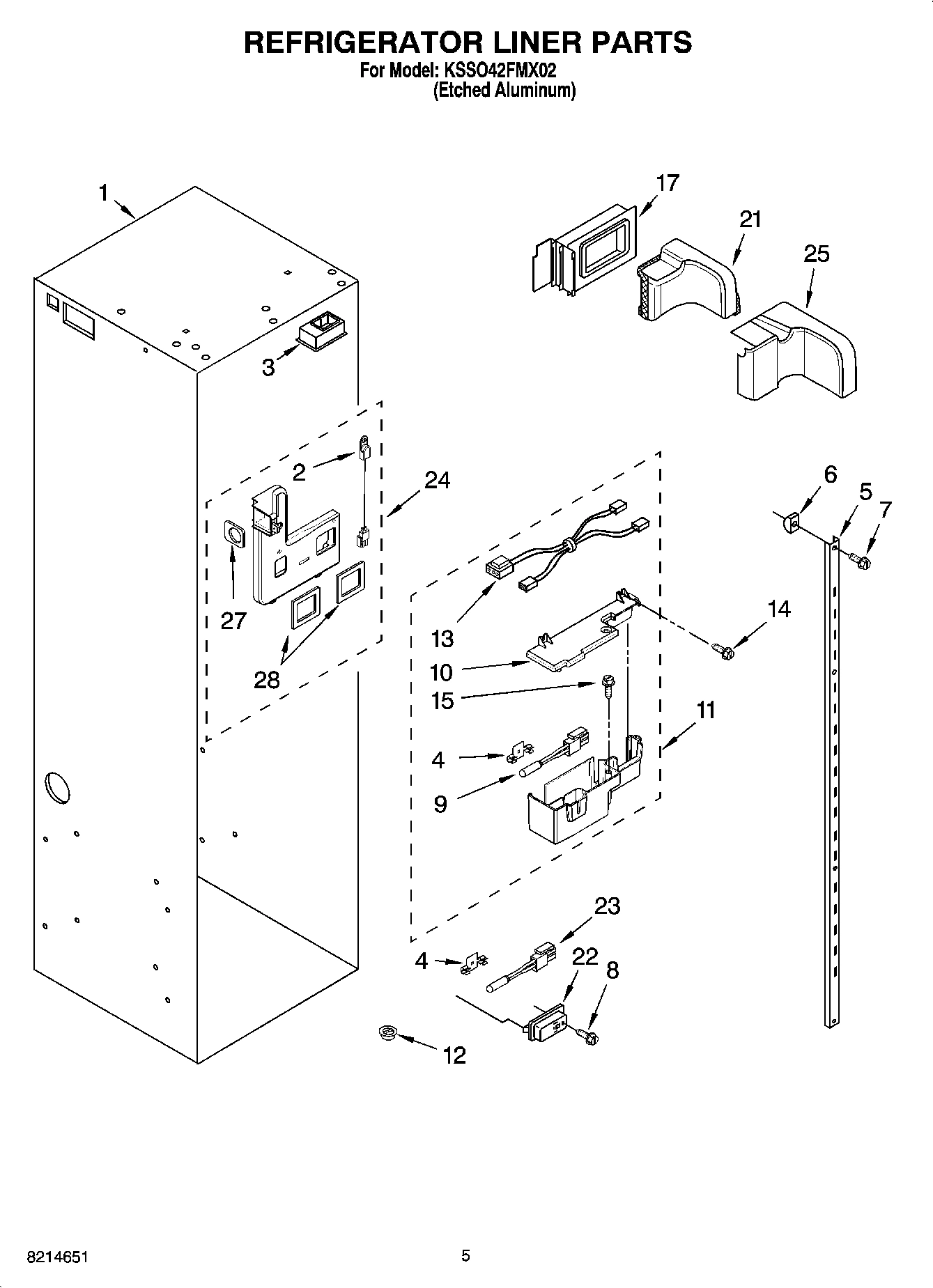 04 - REFRIGERATOR LINER PARTS