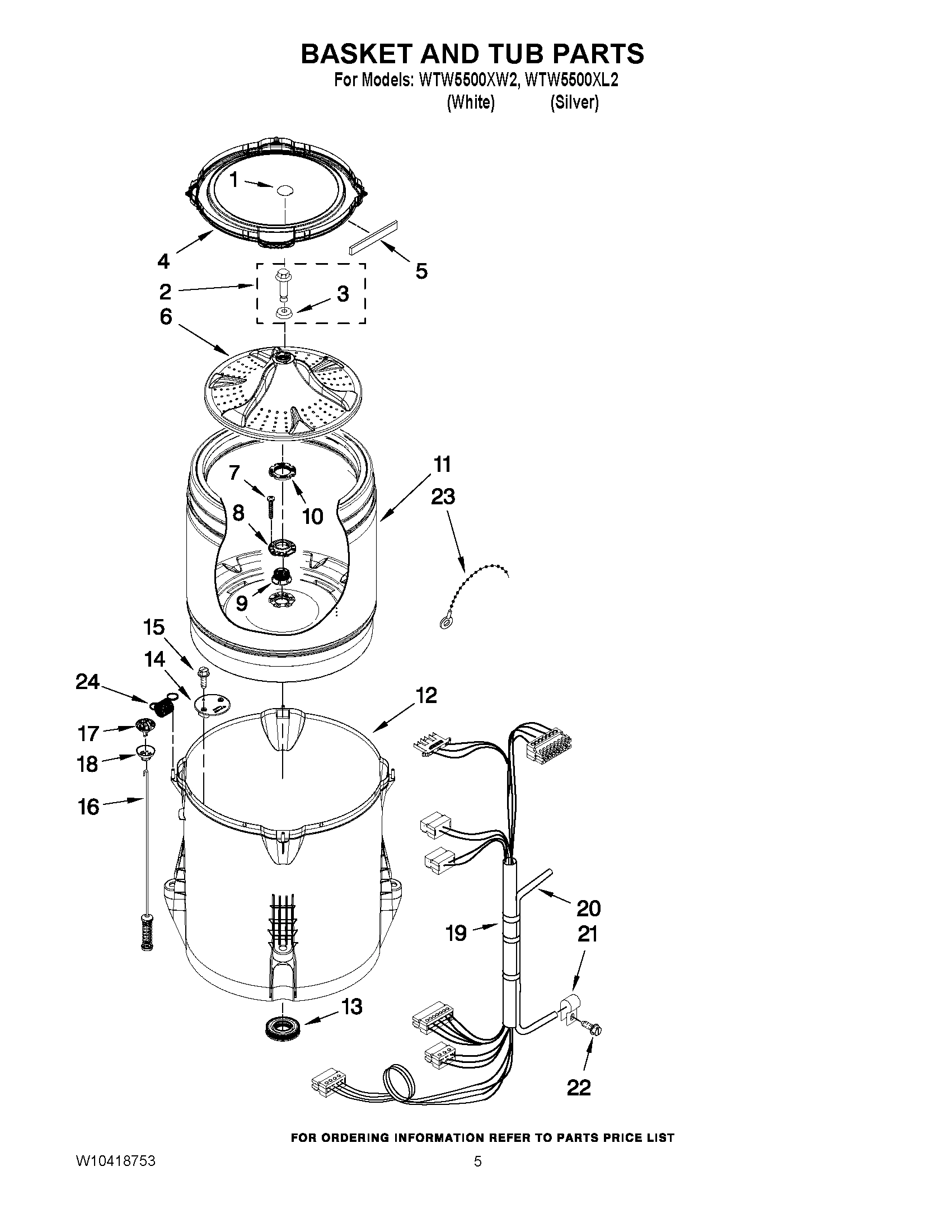 03 - BASKET AND TUB PARTS