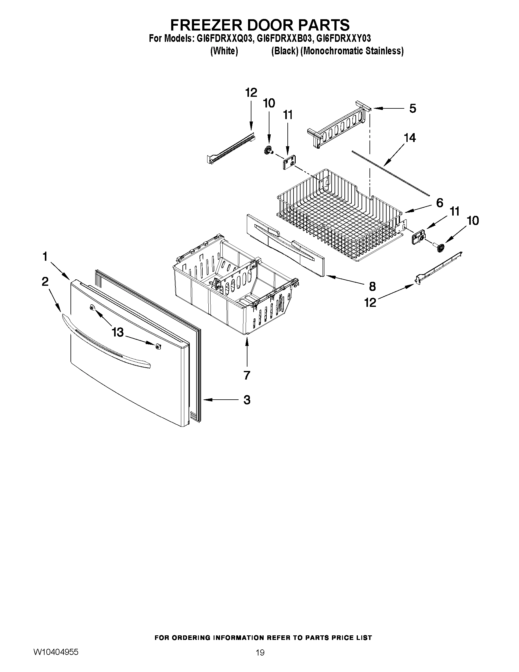 10 - FREEZER DOOR PARTS