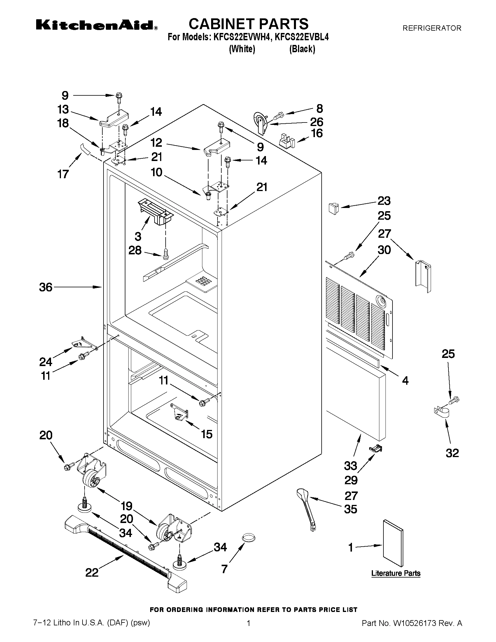 01 - CABINET PARTS