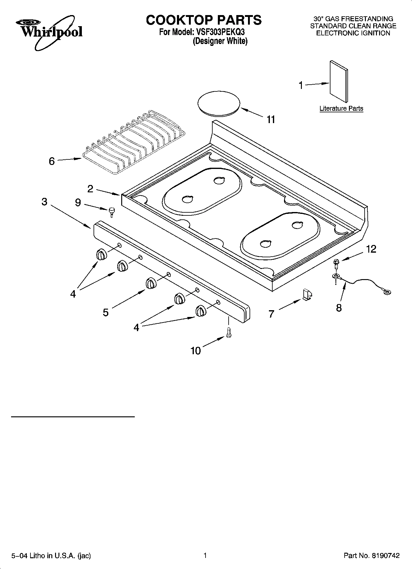 01 - COOKTOP PARTS