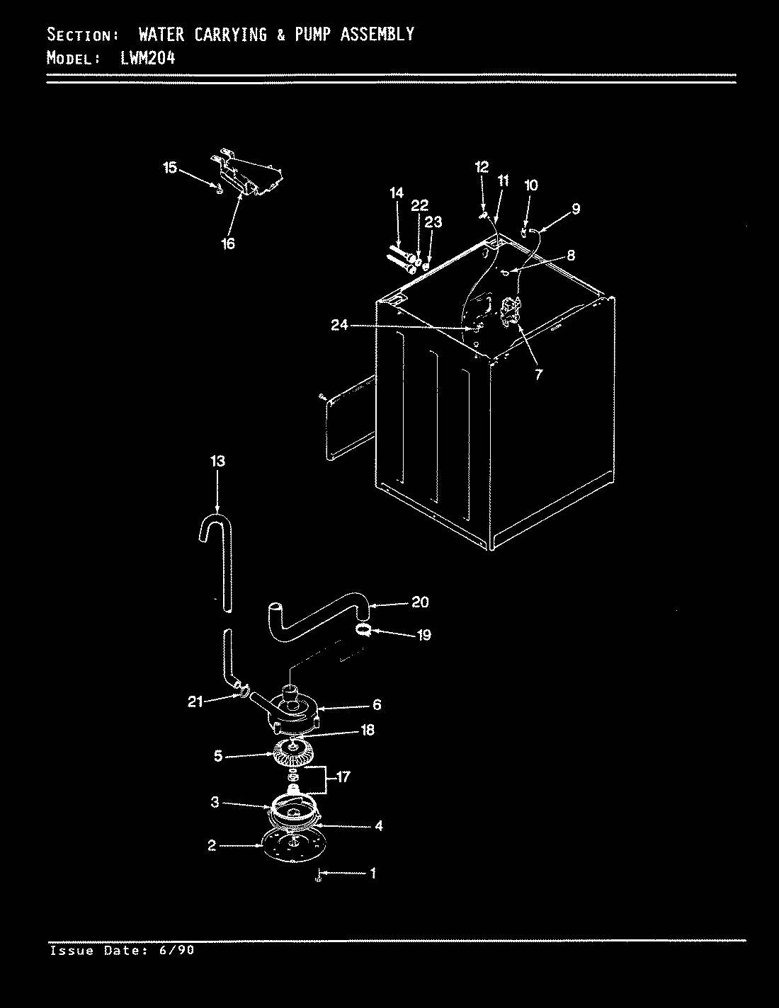 21 - WATER CARRYING & PUMP ASSY. (REV. A-D)