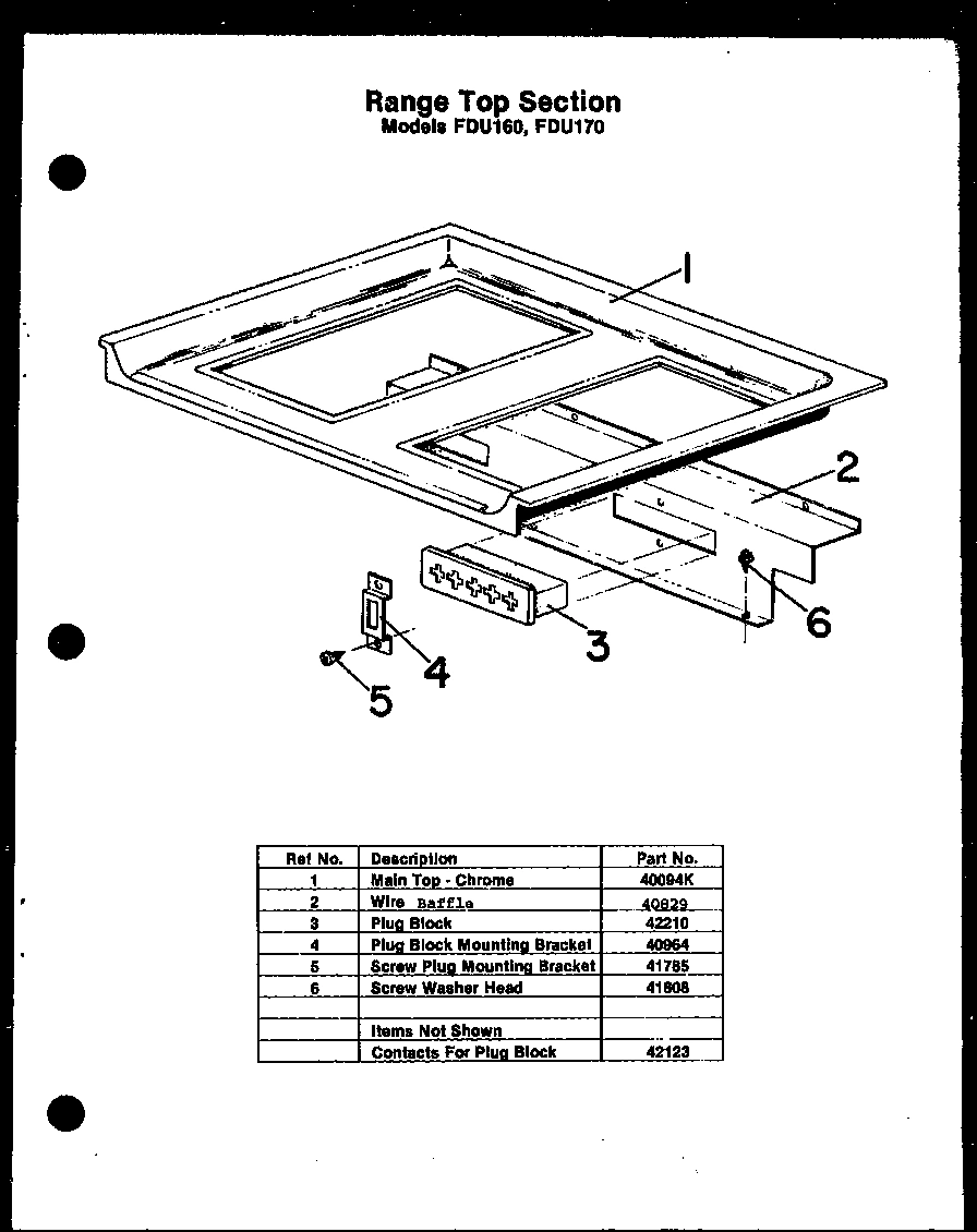 11 - RANGE TOP SECTION