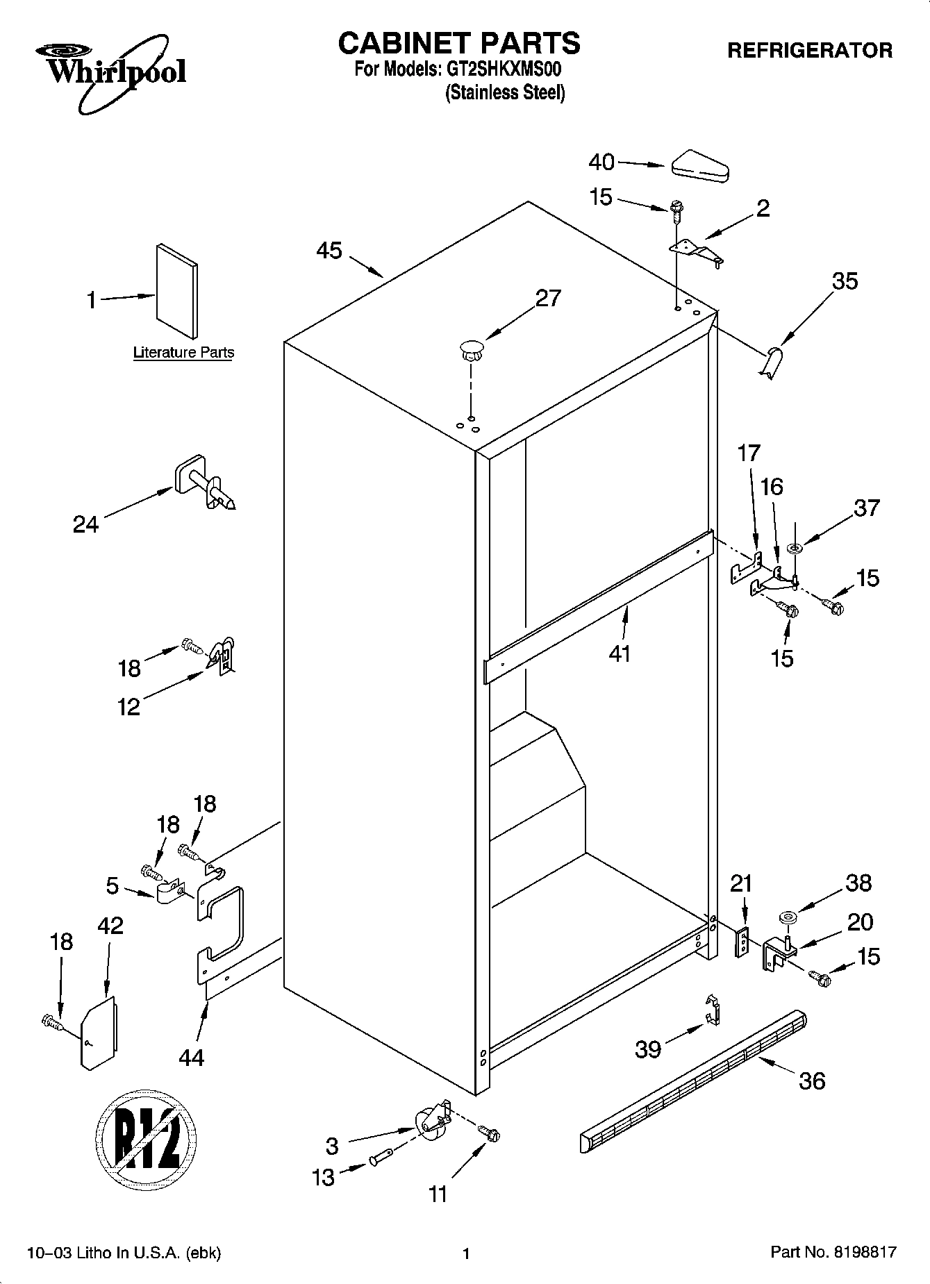 01 - CABINET PARTS