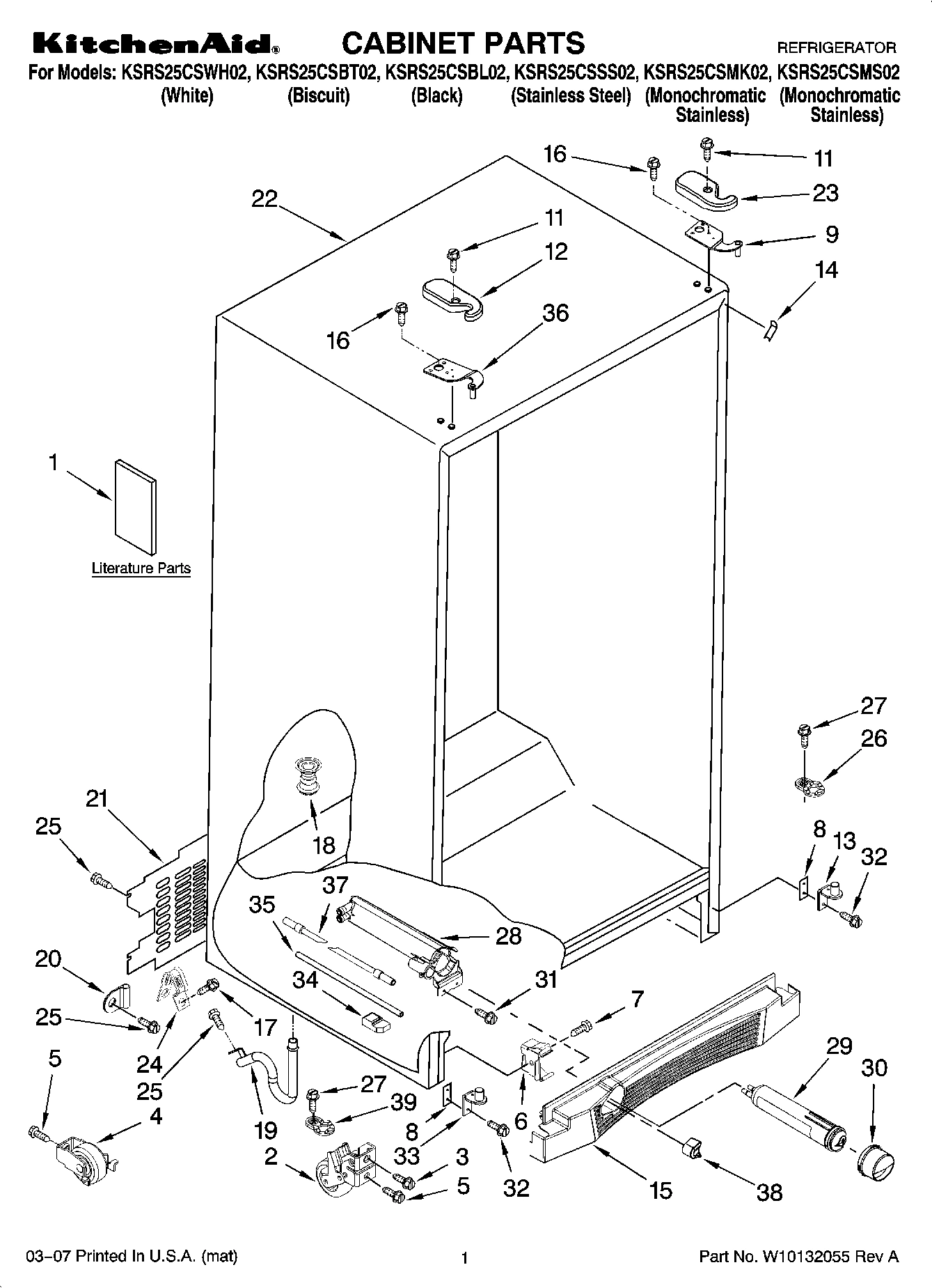 01 - CABINET PARTS