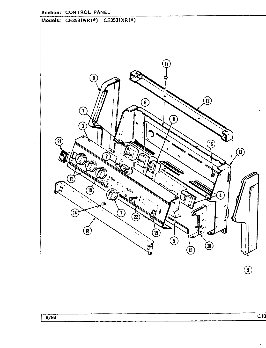 03 - CONTROL PANEL (CE3531WRx, CE3531XRx)