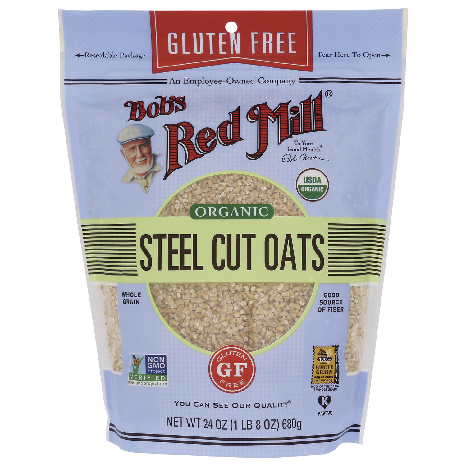 Bob's Red Mill Organic Steel Cut Oats | 24 oz Package