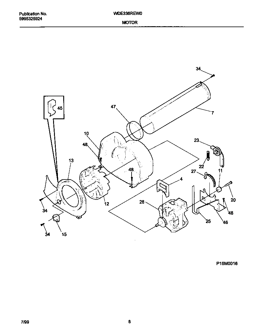 05 - P16M0016 MOTOR, BLOWER