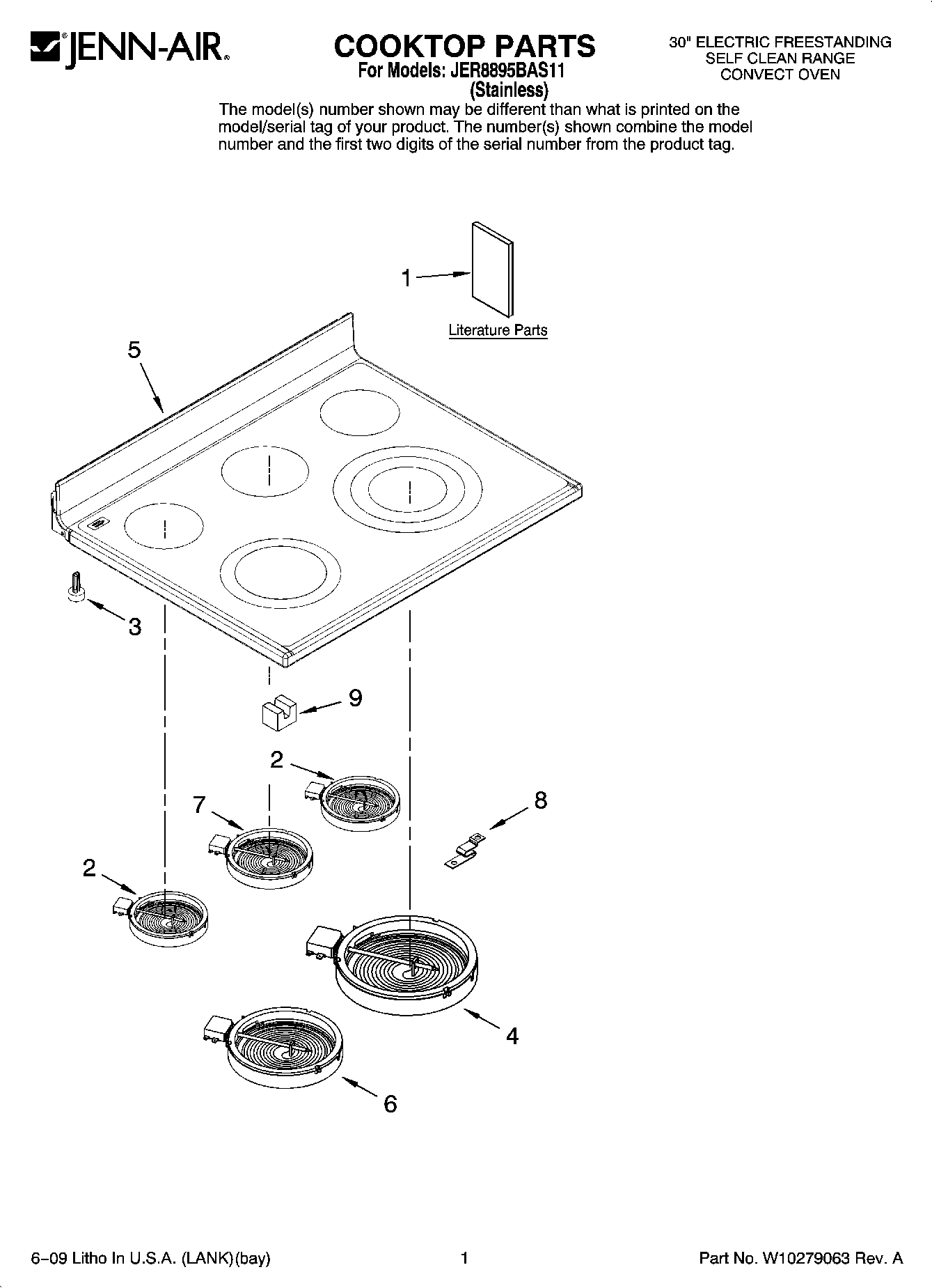 01 - COOKTOP PARTS