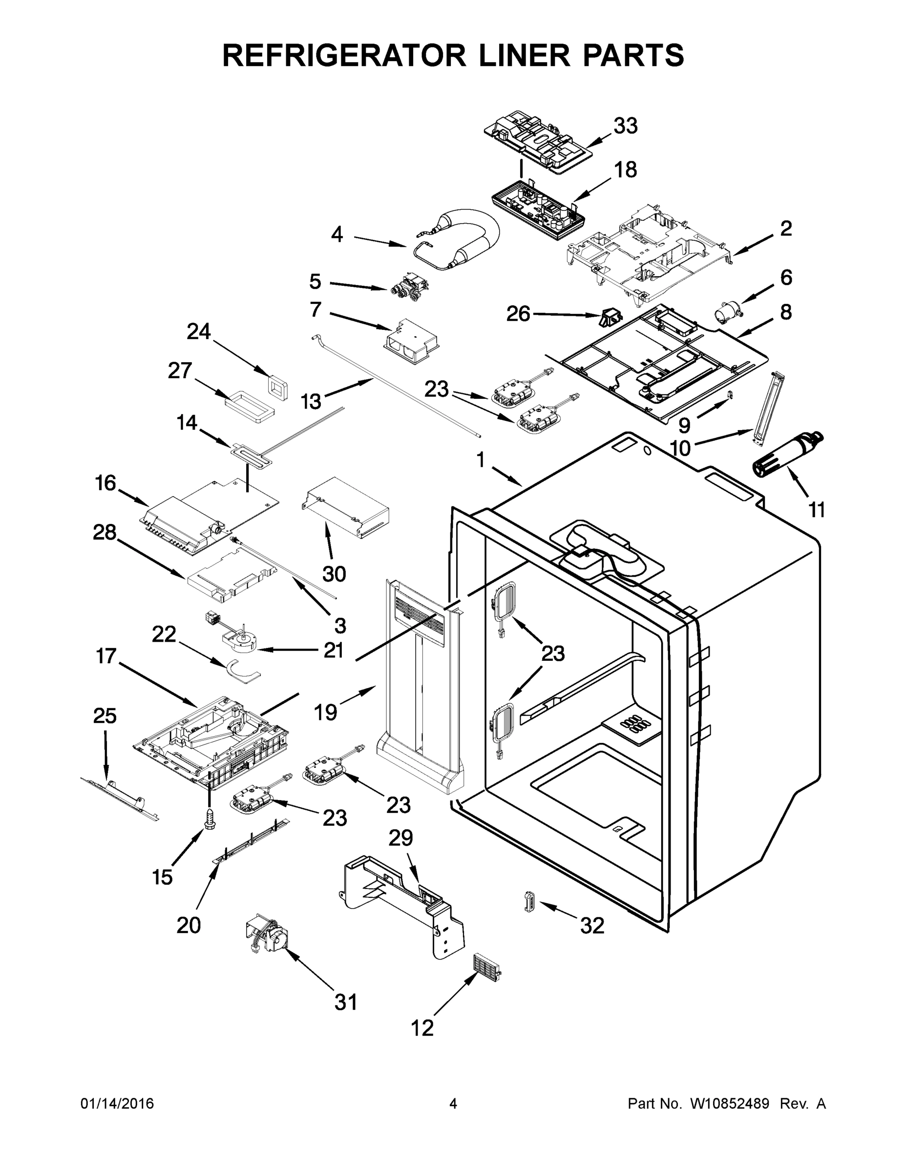 03 - REFRIGERATOR LINER PARTS