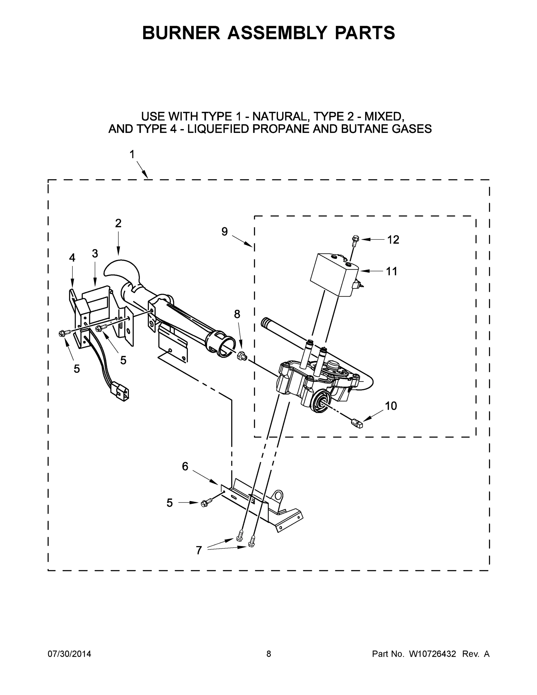 05 - BURNER ASSEMBLY PARTS