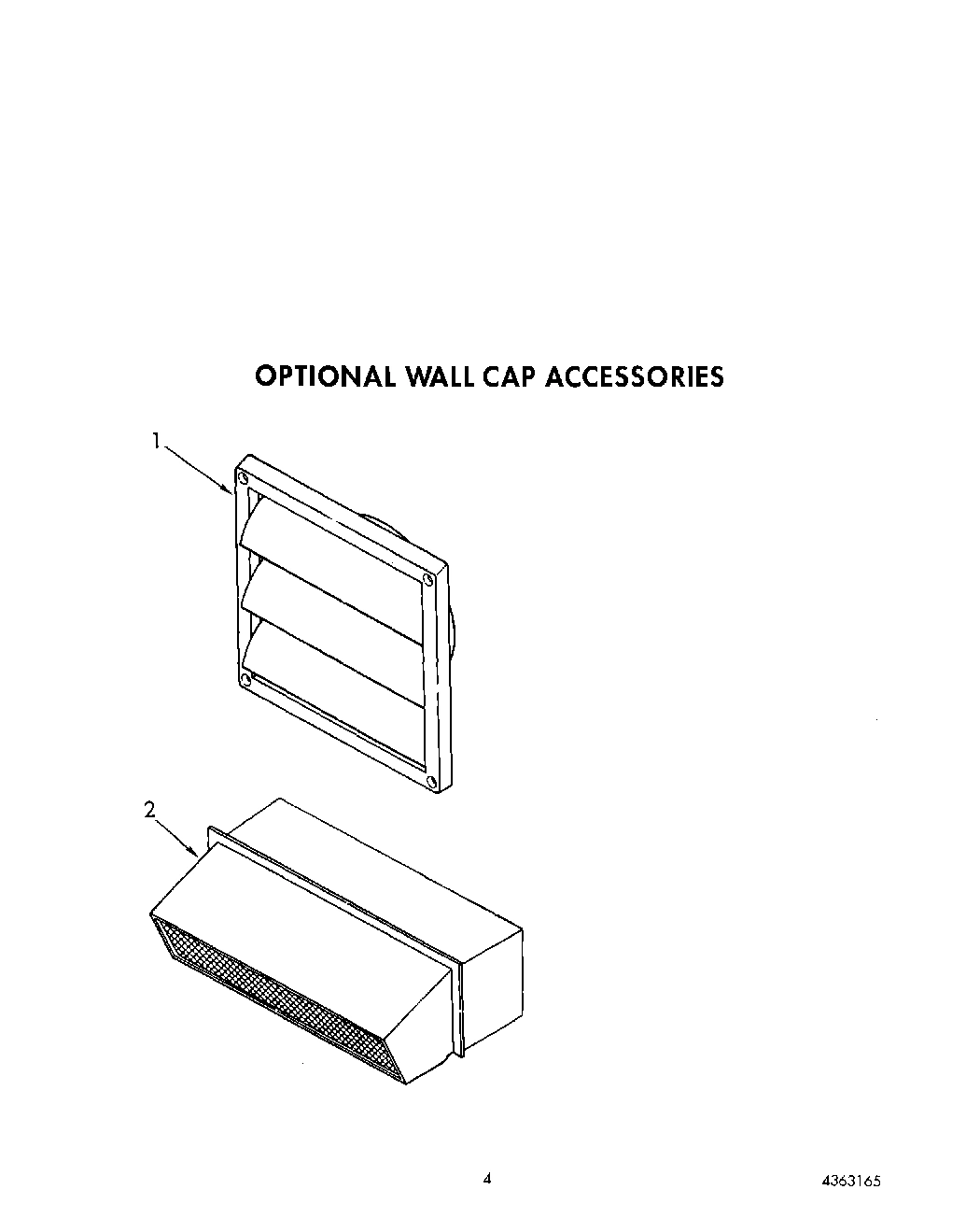 03 - OPTIONAL WALL CAP ACCESSORIES