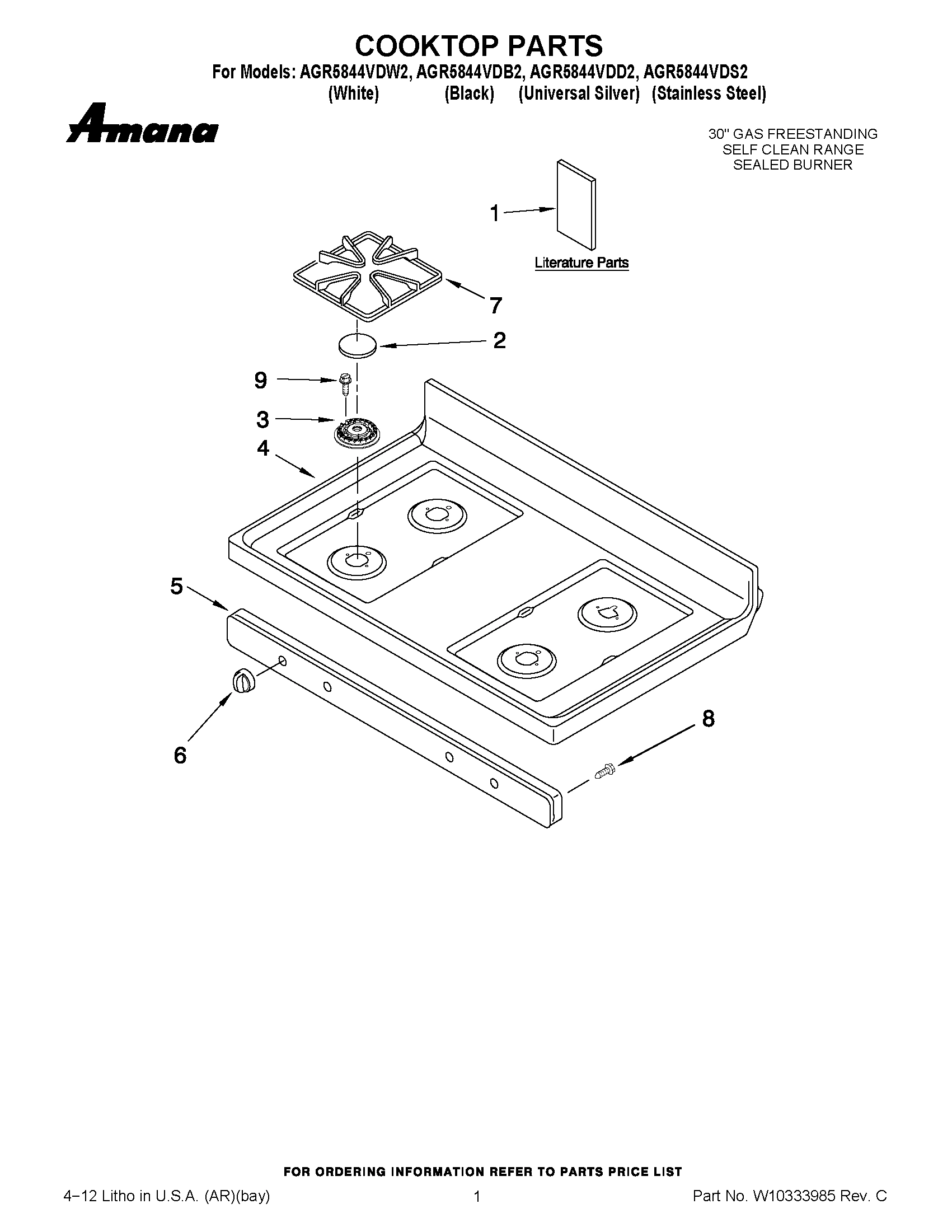01 - COOKTOP PARTS
