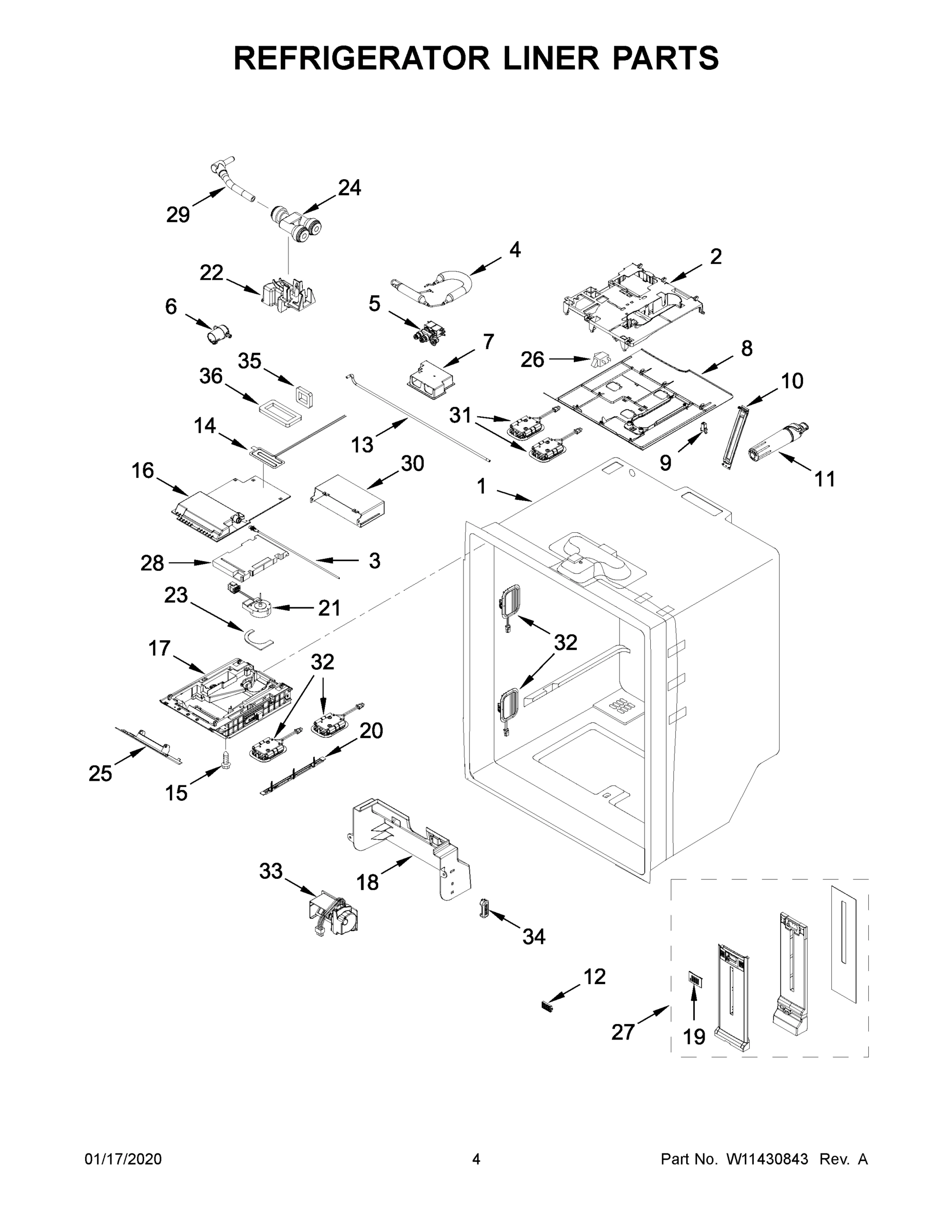 03 - REFRIGERATOR LINER PARTS