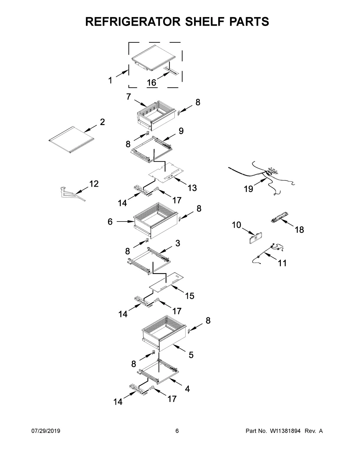 04 - REFRIGERATOR SHELF PARTS