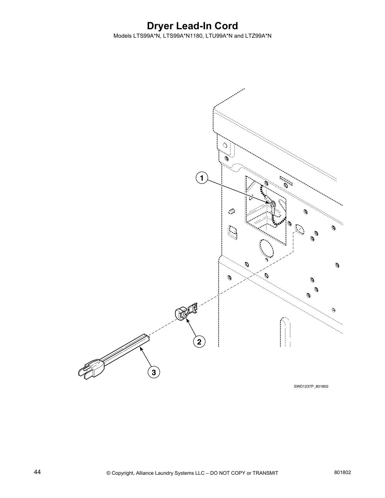 Dryer Lead-In Cord
