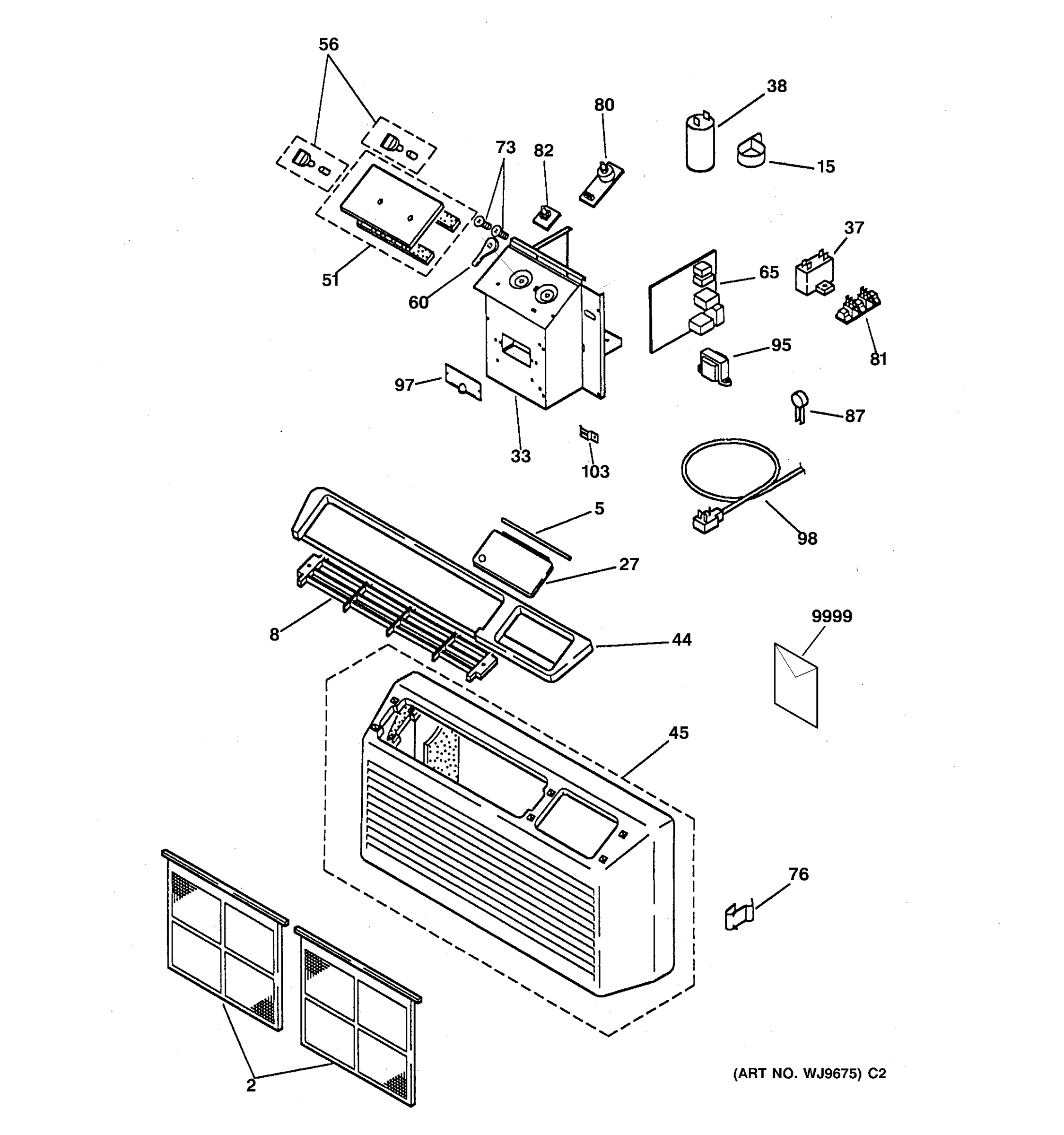 CONTROLS & GRILL ASM.