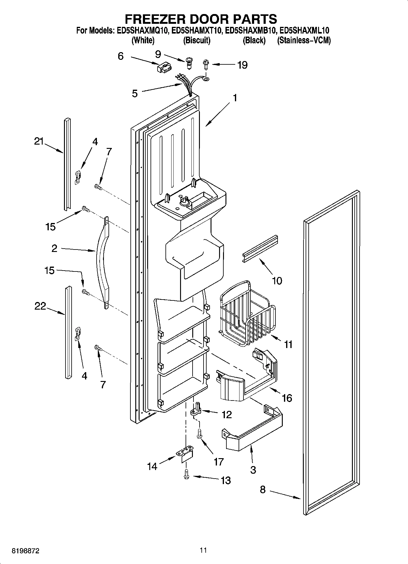 07 - FREEZER DOOR PARTS