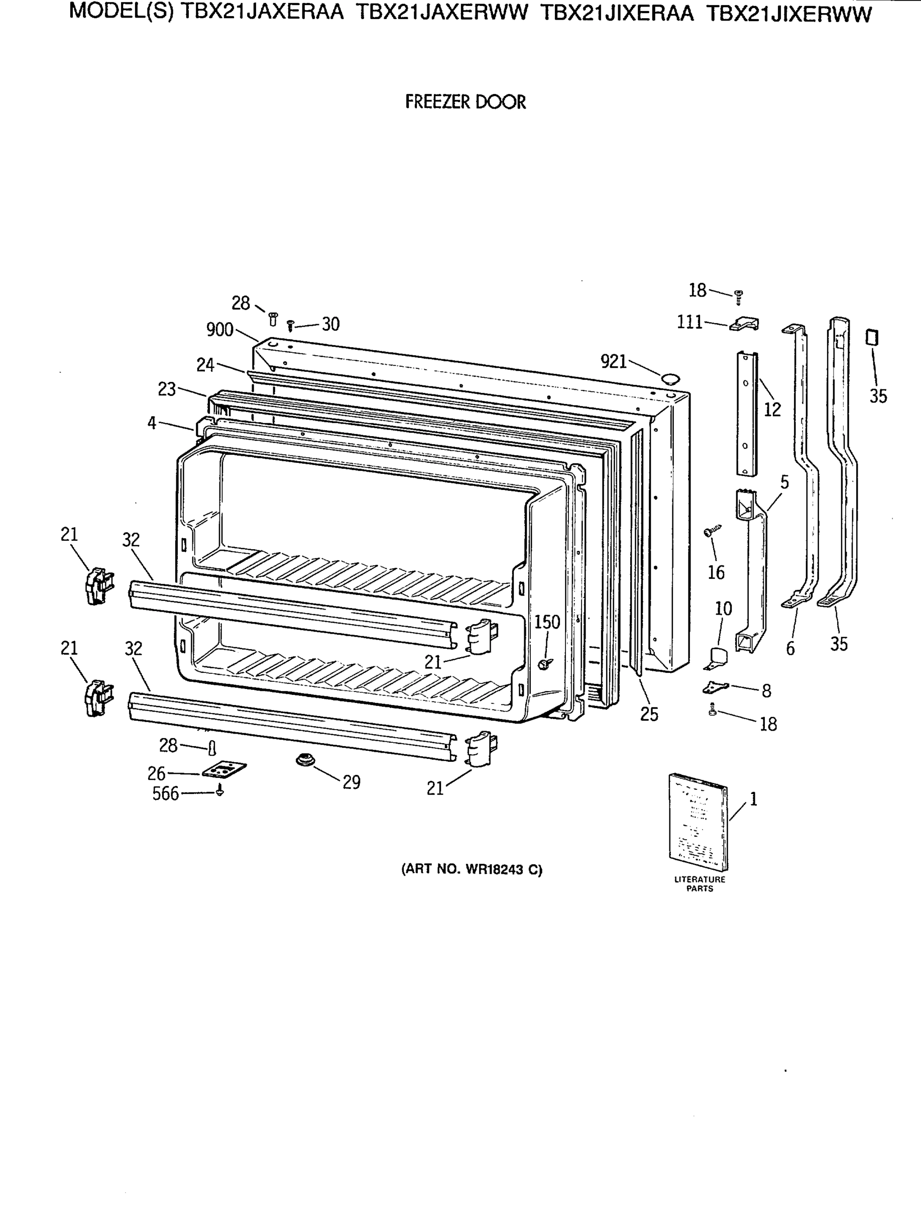 FREEZER DOOR