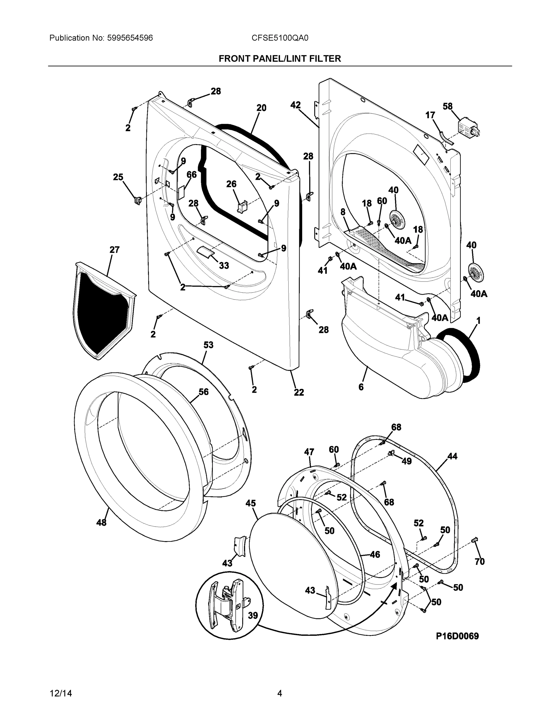 03 - FRONT PANEL/LINT FILTER