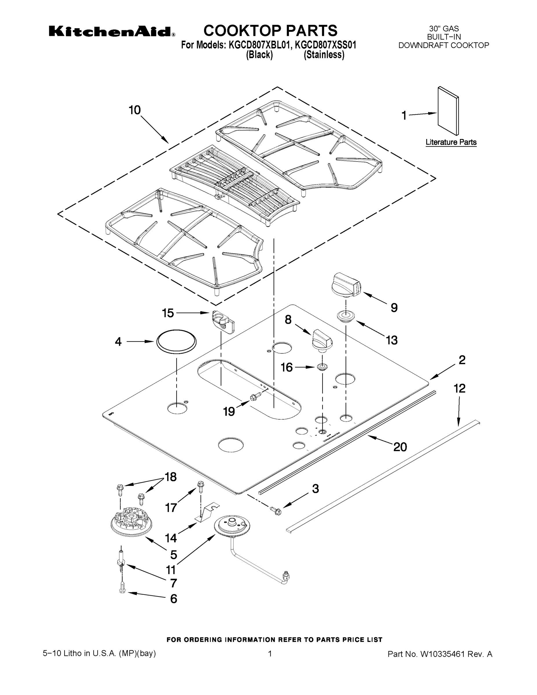 01 - COOKTOP PARTS