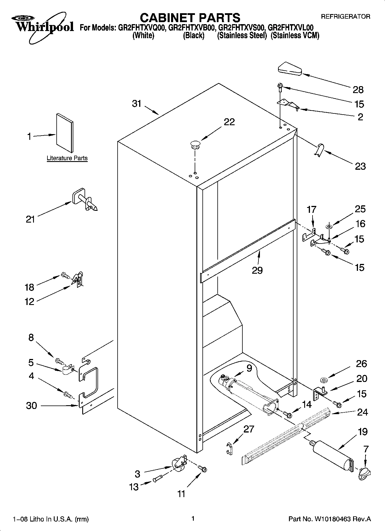 01 - CABINET PARTS