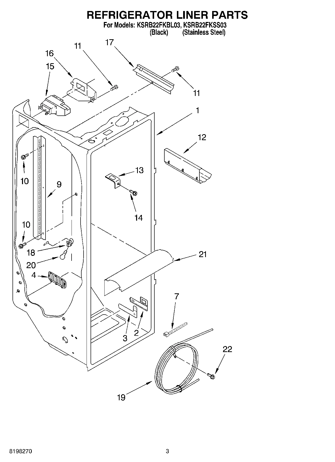 02 - REFRIGERATOR LINER PARTS